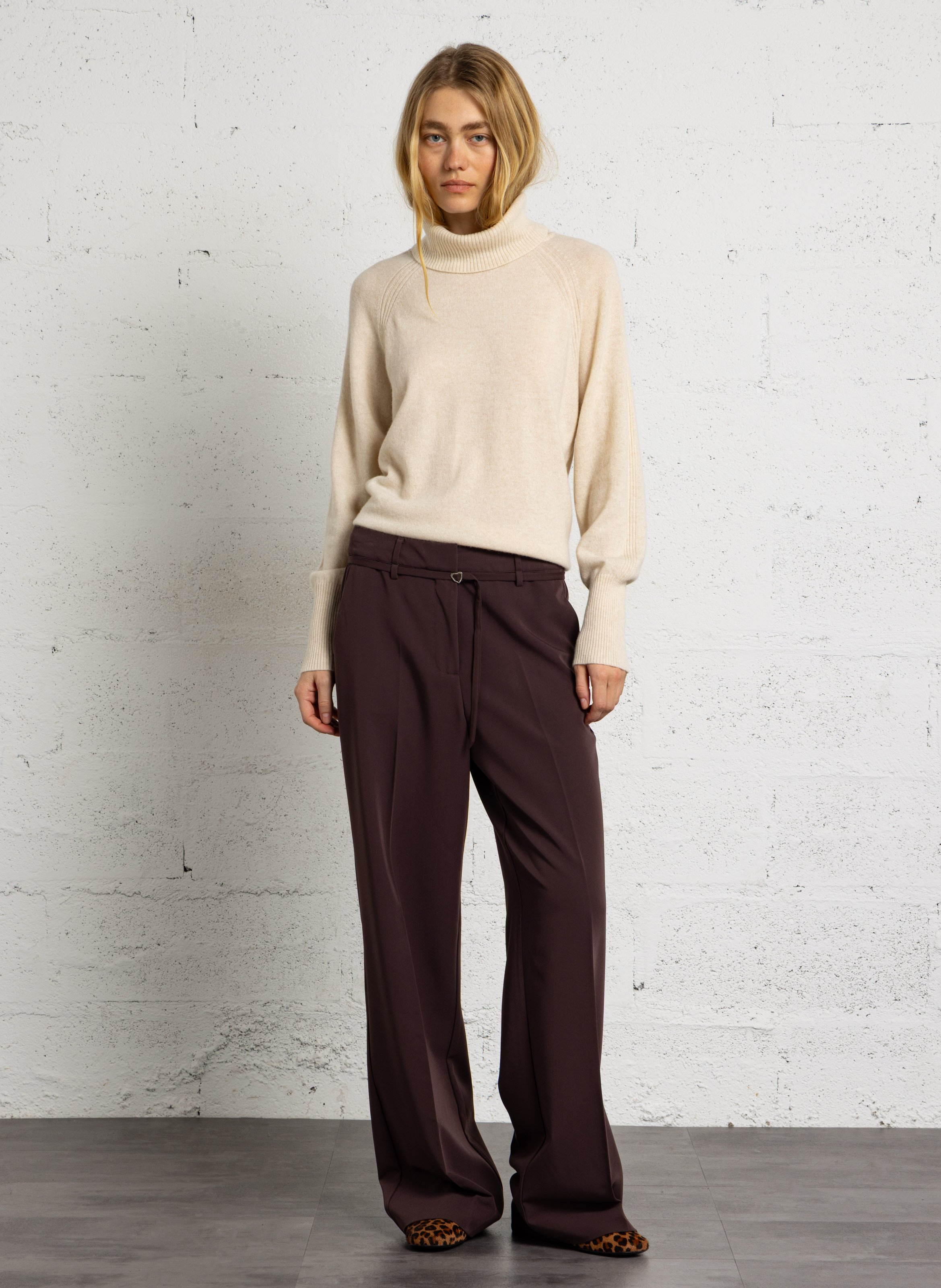 Pantaloni larghi FABIENNE CHAPOT Marrone