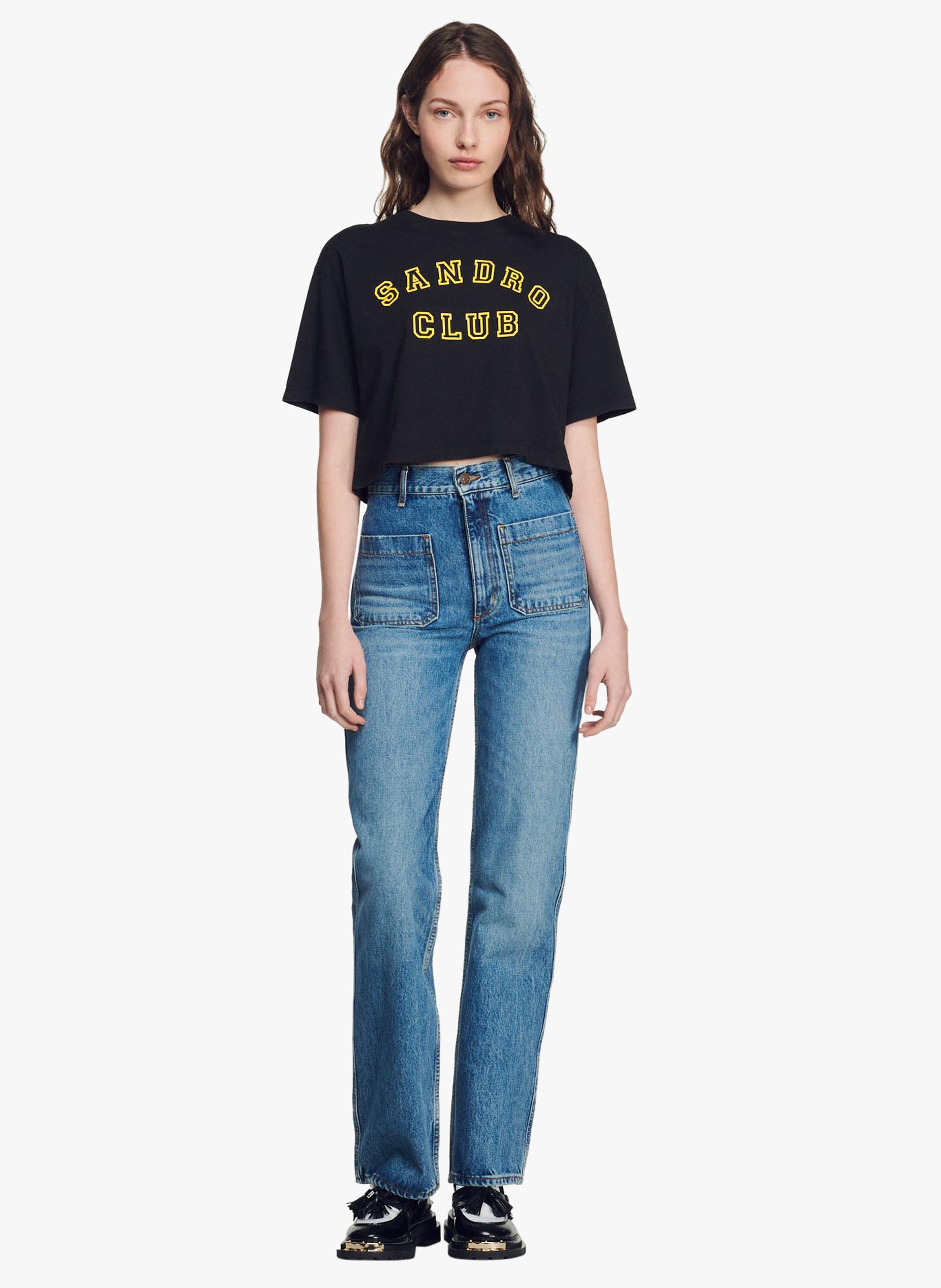 Jean Skinny Sandro Taille 34 En Bleu - Occasion En Très Bon état