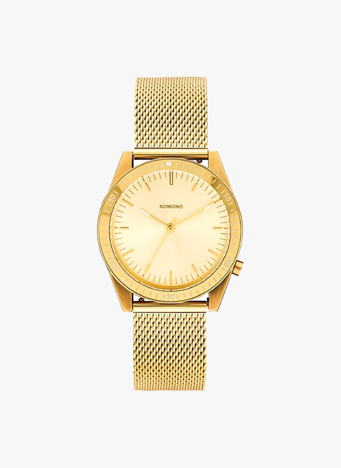 Montre En Acier Inoxydable Ray Legacy Mesh All Gold Komono Femme
