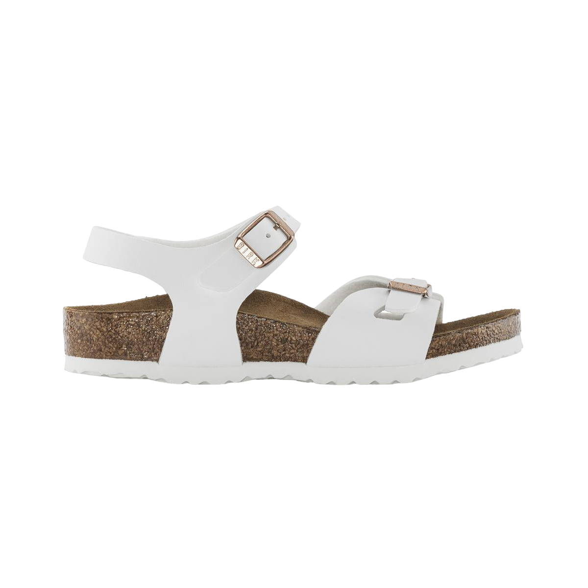 Faux leather sandals BIRKENSTOCK White