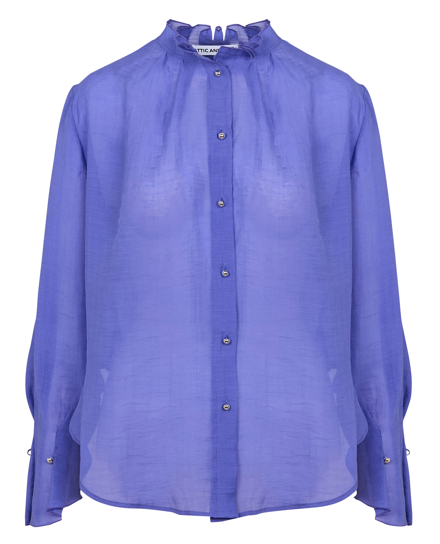 Blusa holgada con volantes ATTIC AND BARN Azul