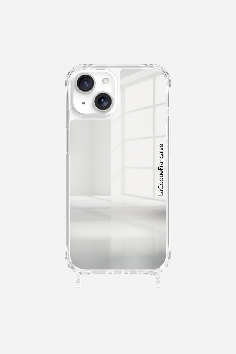 Mirror phone case with rings for iPhone 14 LA COQUE FRANCAISE Silver