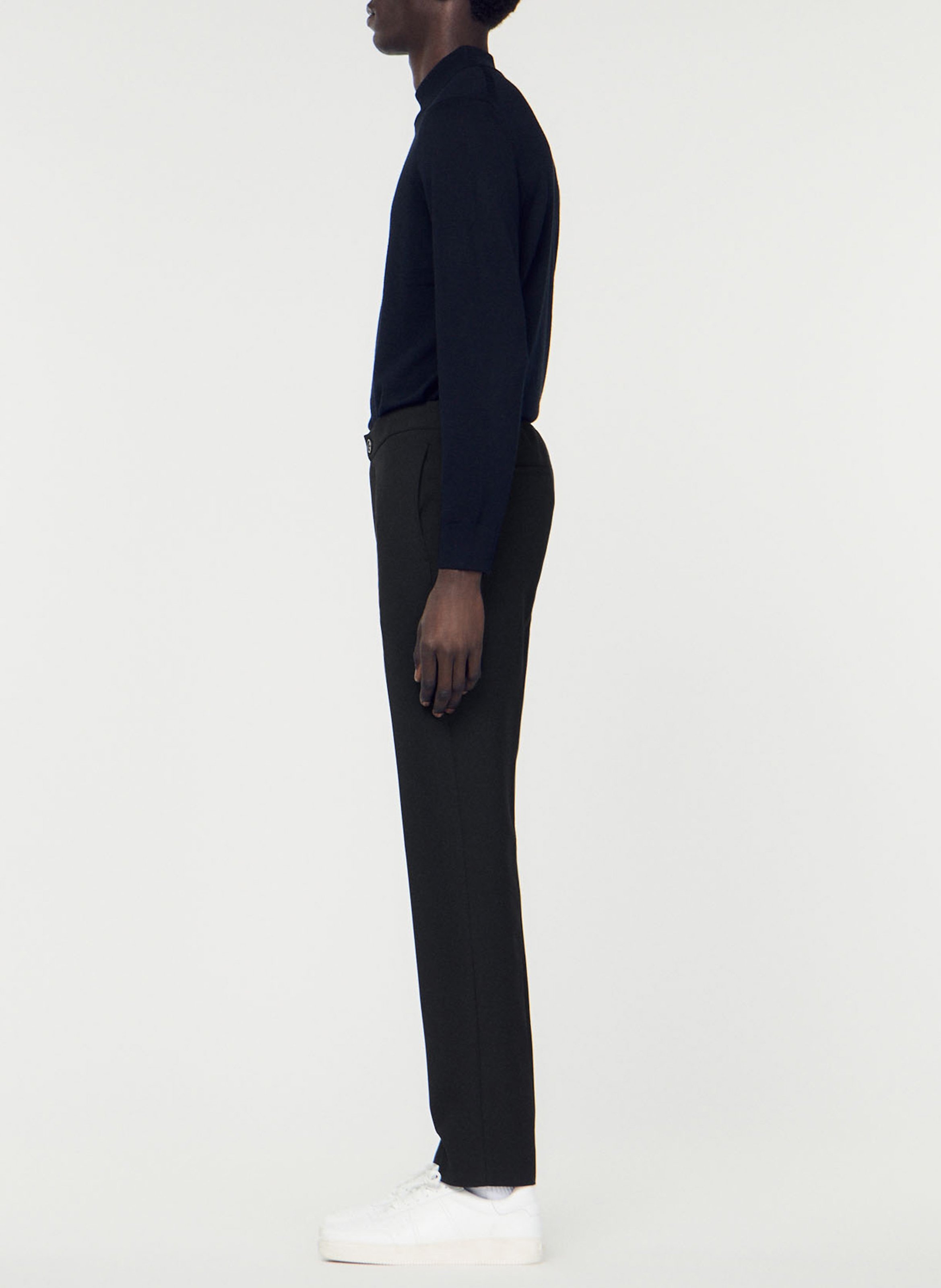Pantalon droit  SANDRO Noir