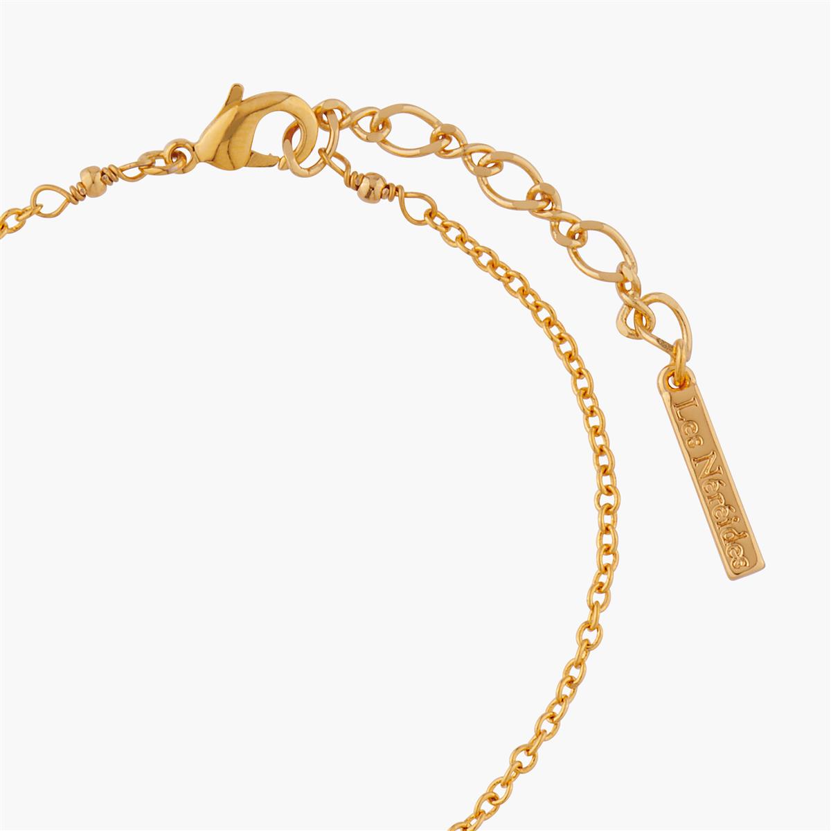 Bracelet fin à chaîne lapin et fleur LES NEREIDES Multicolore