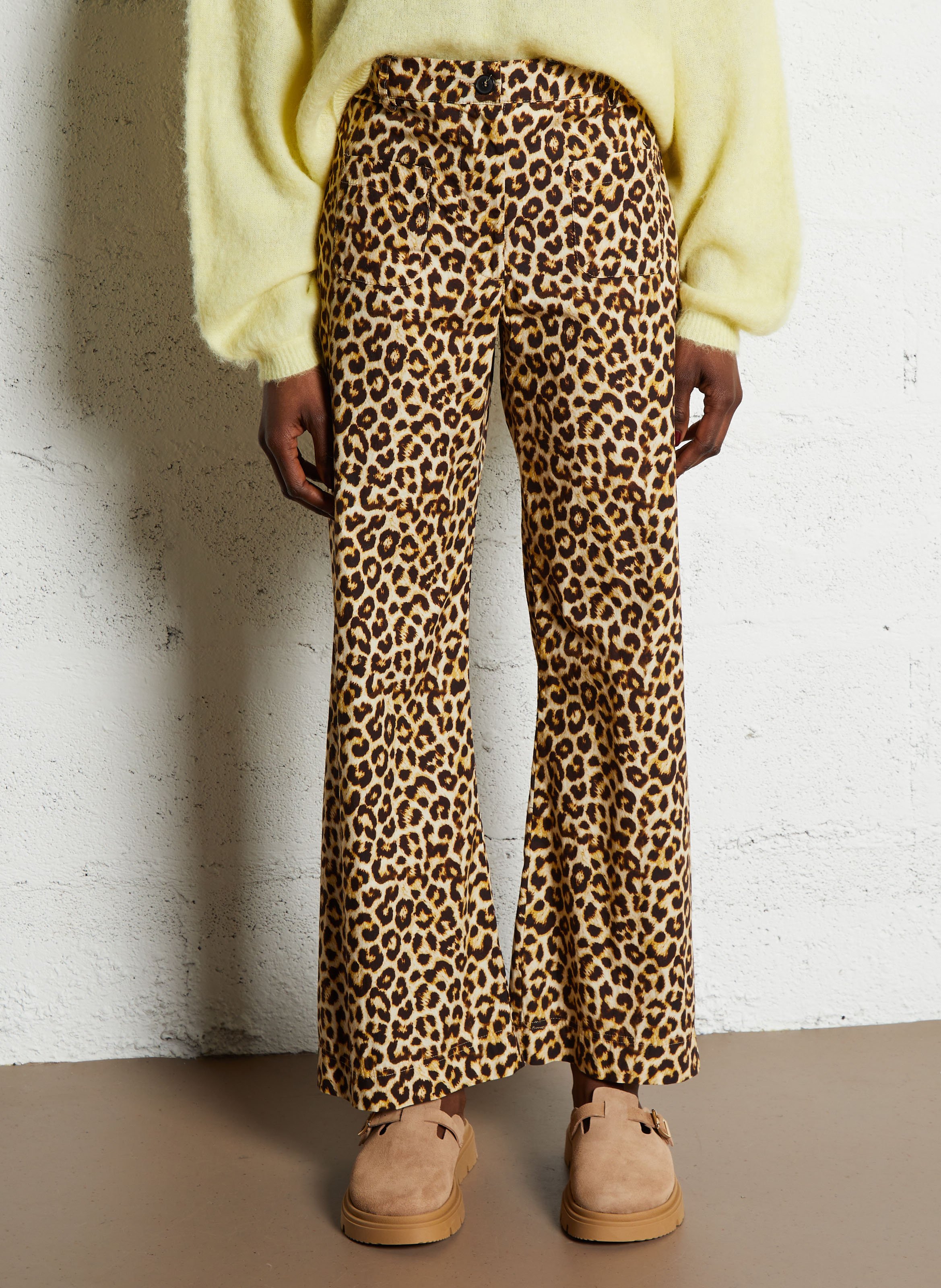 Pantalon large en coton bio imprimé BELLEROSE