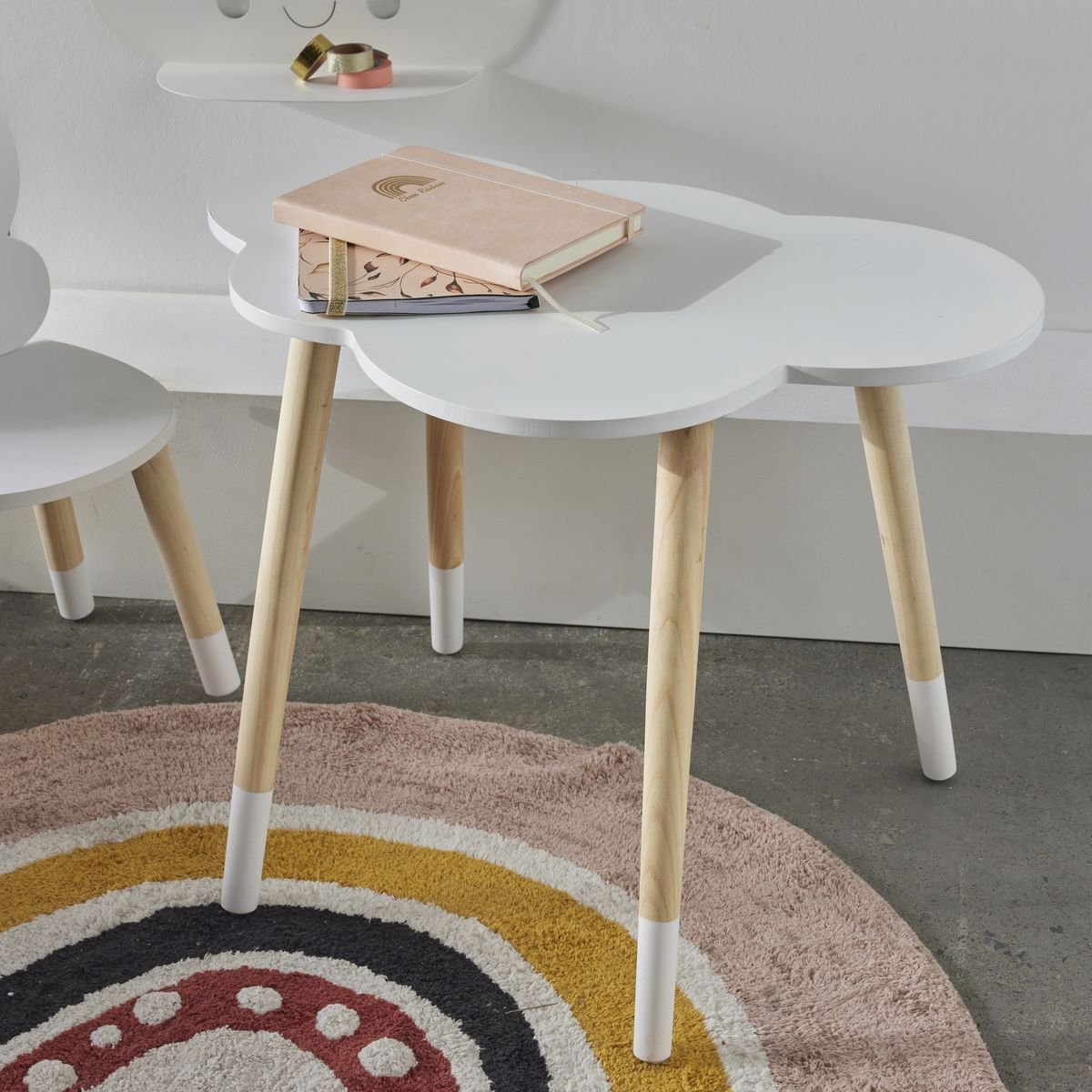 Table enfant nuage en mdf FACTORY Blanc