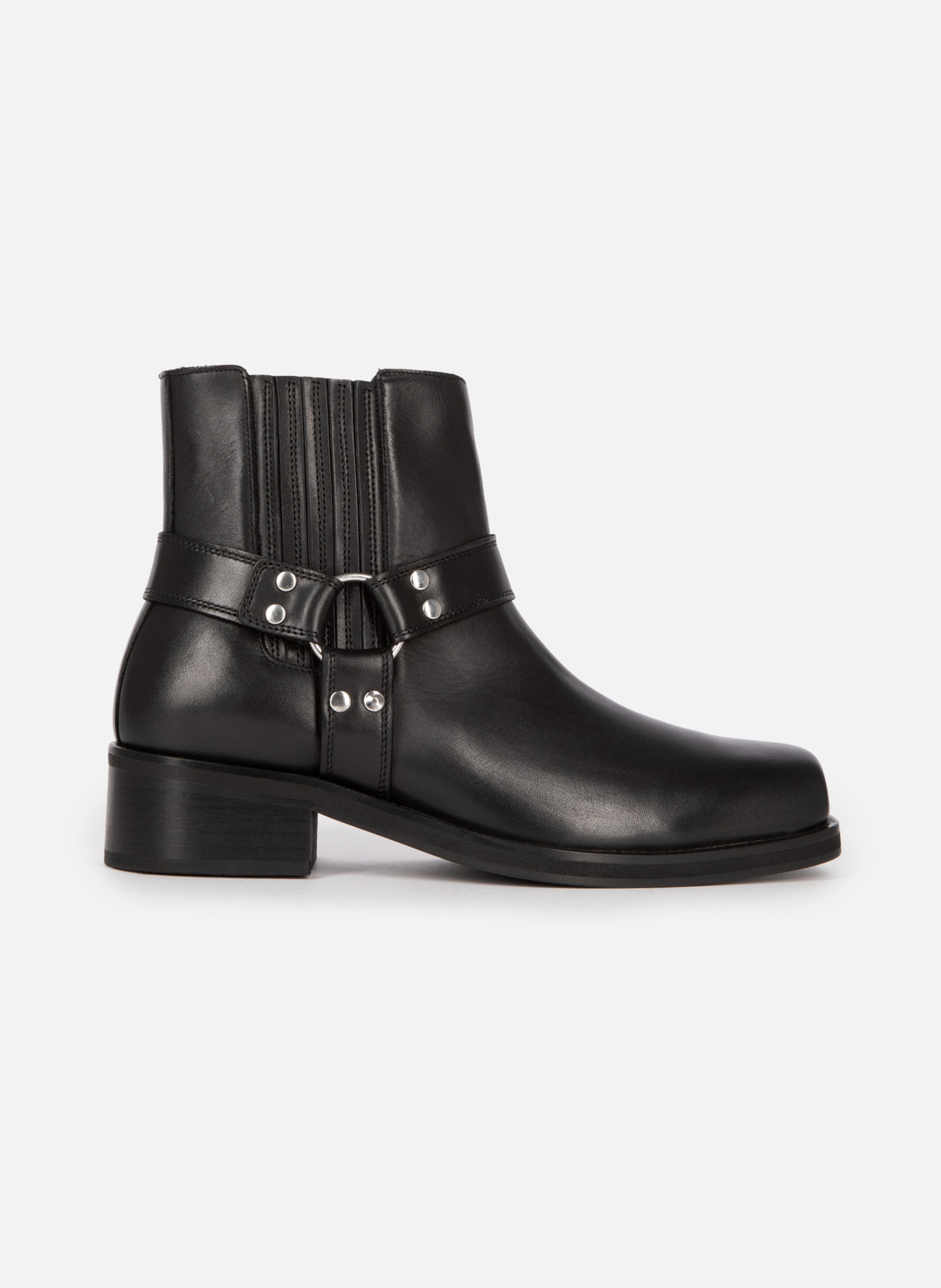 Ankle boots with leather straps BlackTHE KOOPLES
