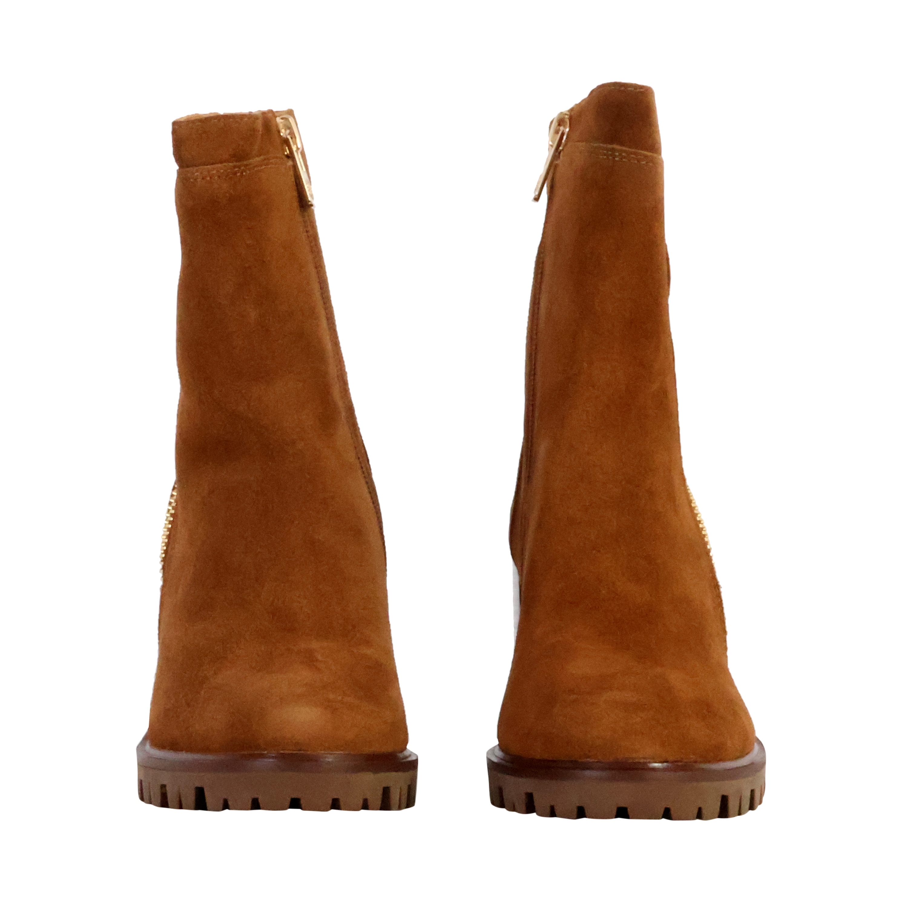 Silene leather heeled ankle boots EMILIE KARSTON Brown