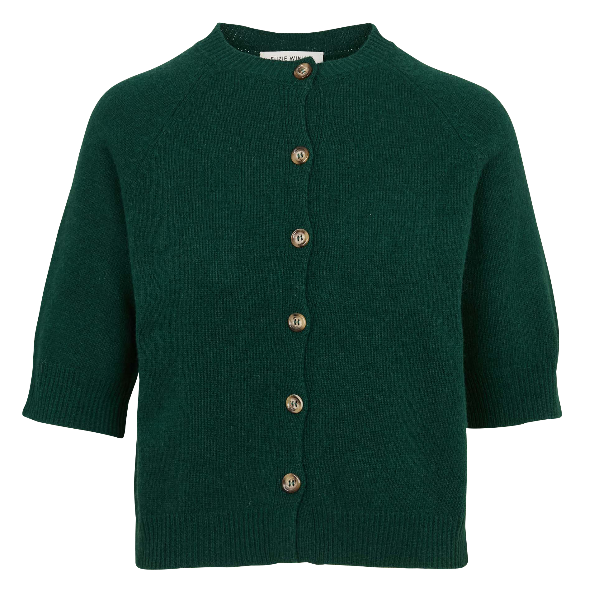 Straight-fit vest van wolmix SUZIE WINKLE Groen