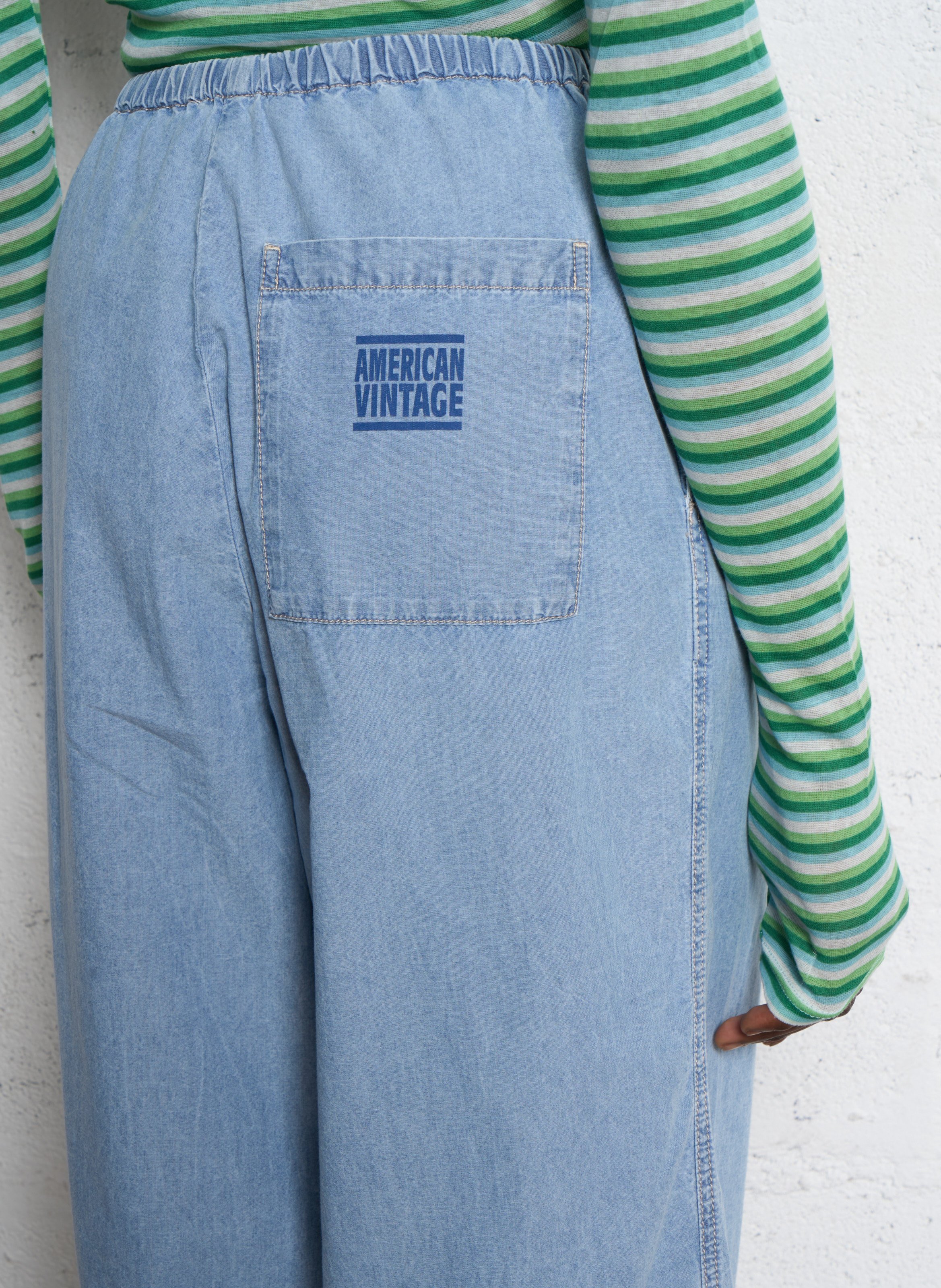 Oversized cotton joggers AMERICAN VINTAGE Blue