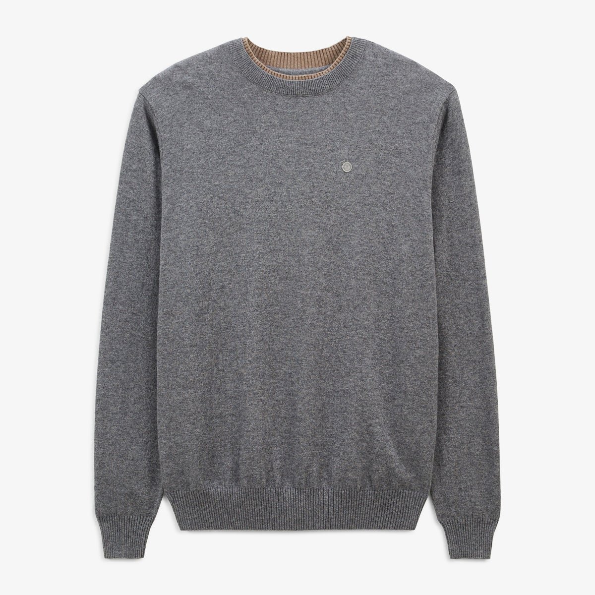 Double contrast collar sweater SERGE BLANCO Grey