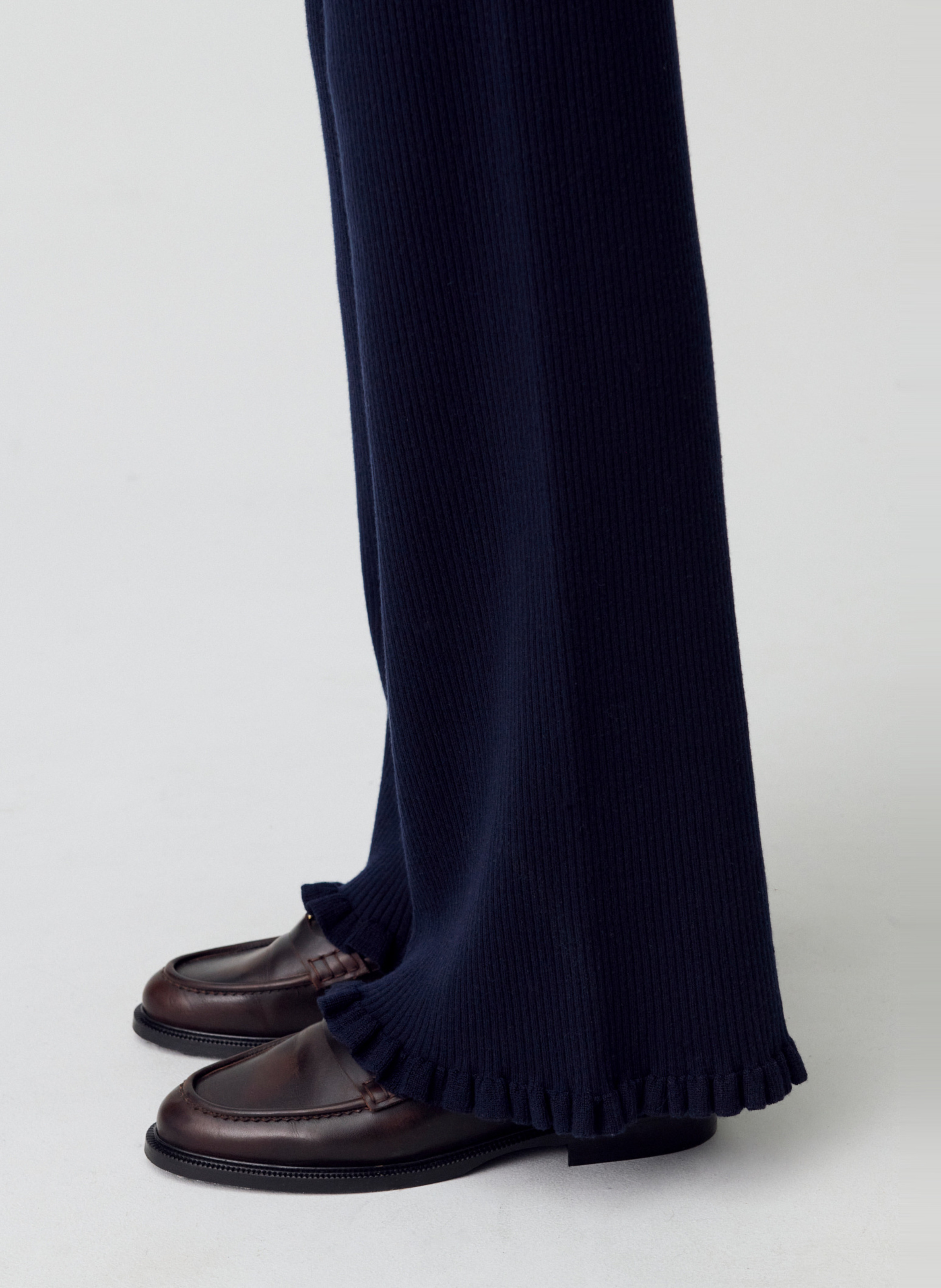 Flare knit pants CLAUDIE PIERLOT Blue