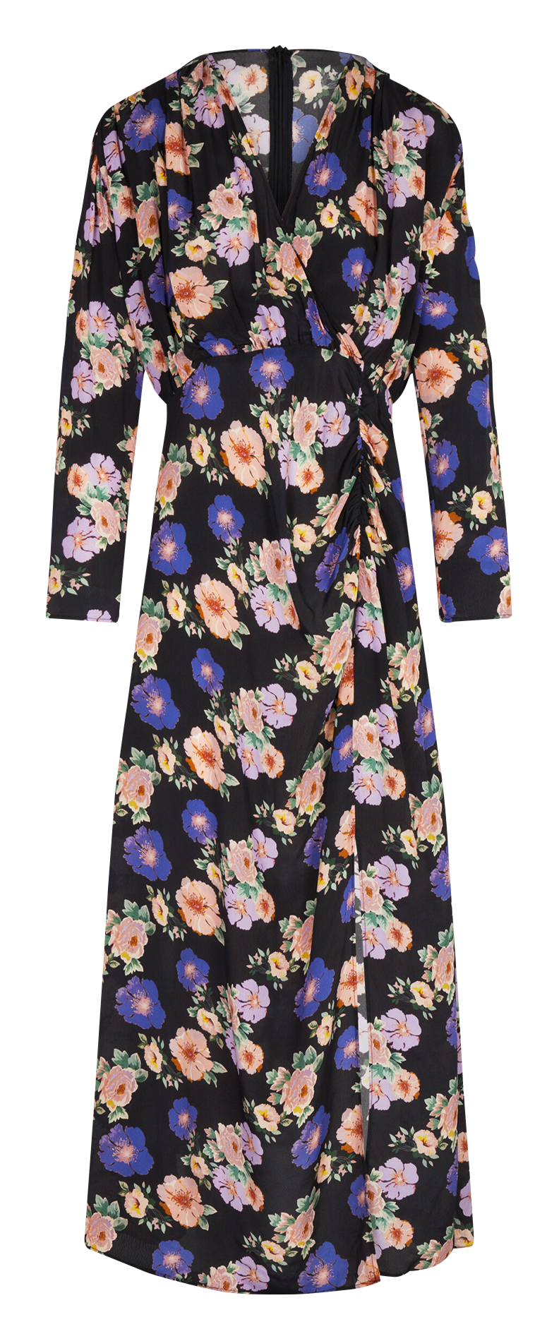 Lange jurk met V-hals en bloemenprint MORGAN Veelkleurig