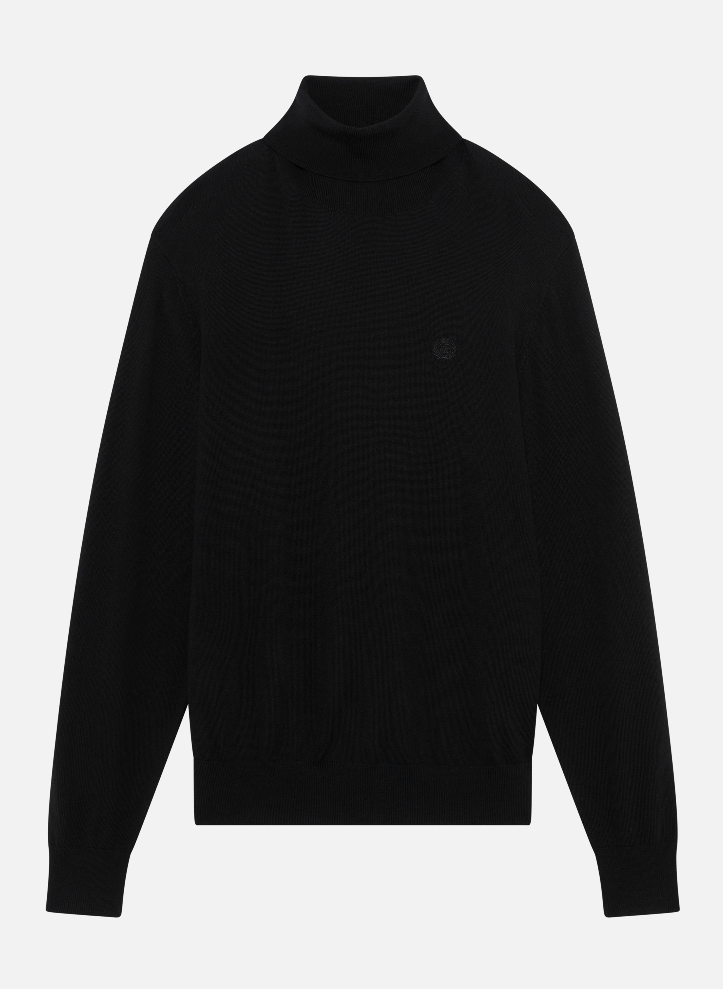 Merino wool roll-neck sweater Black