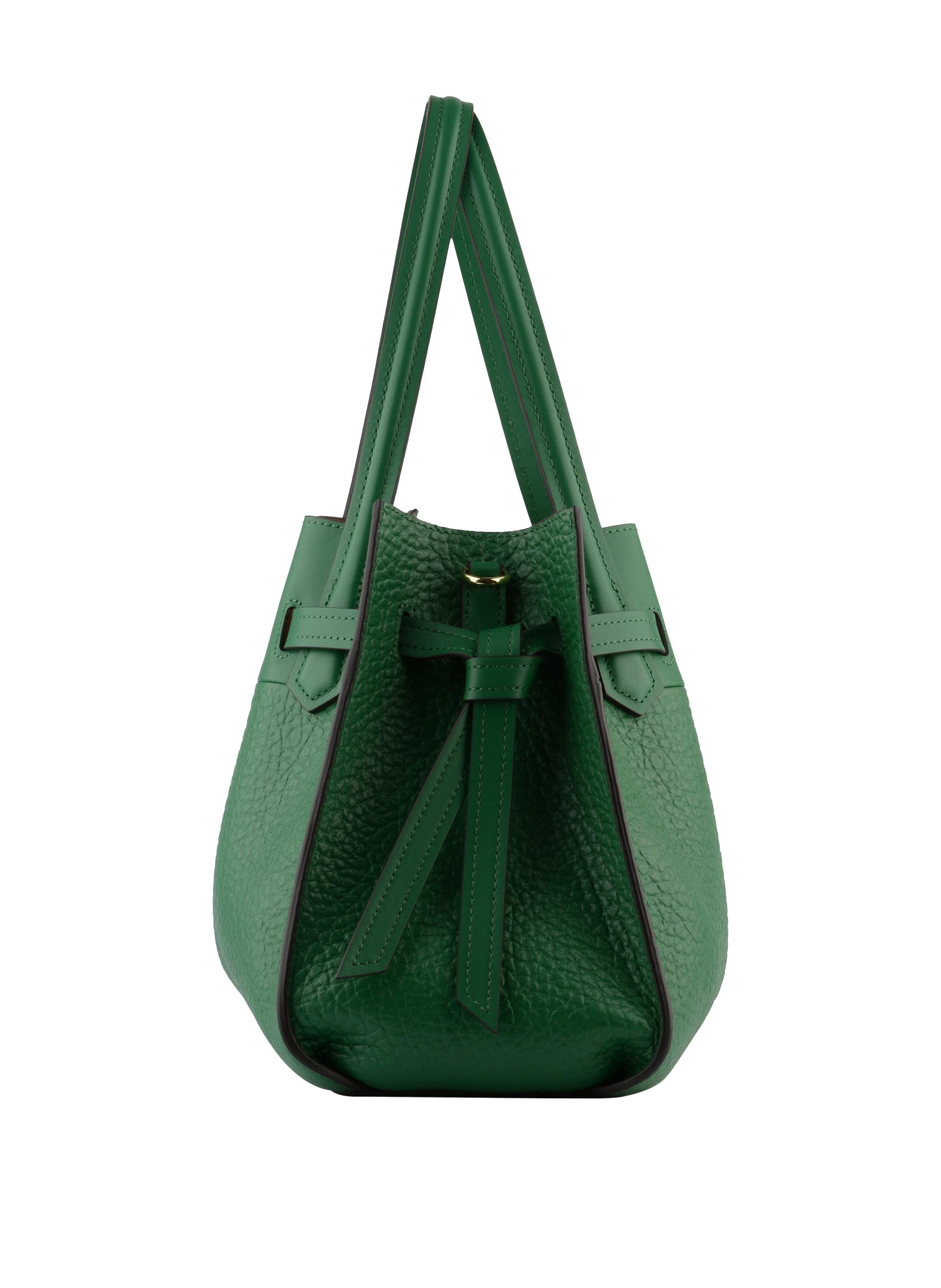 Handbag - cowhide leather POURCHET Green