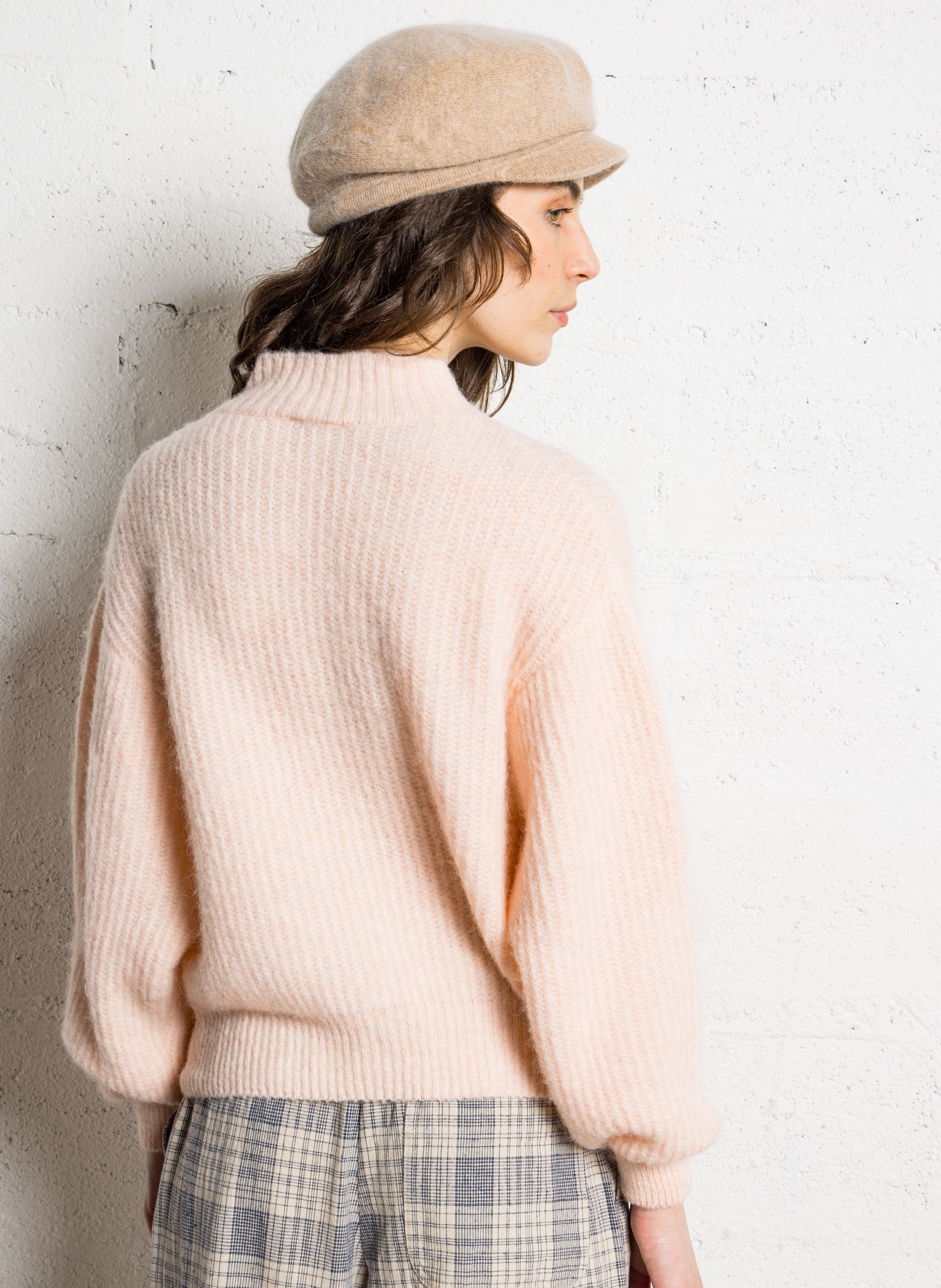 Straight-cut high-neck sweater AMERICAN VINTAGE Pink