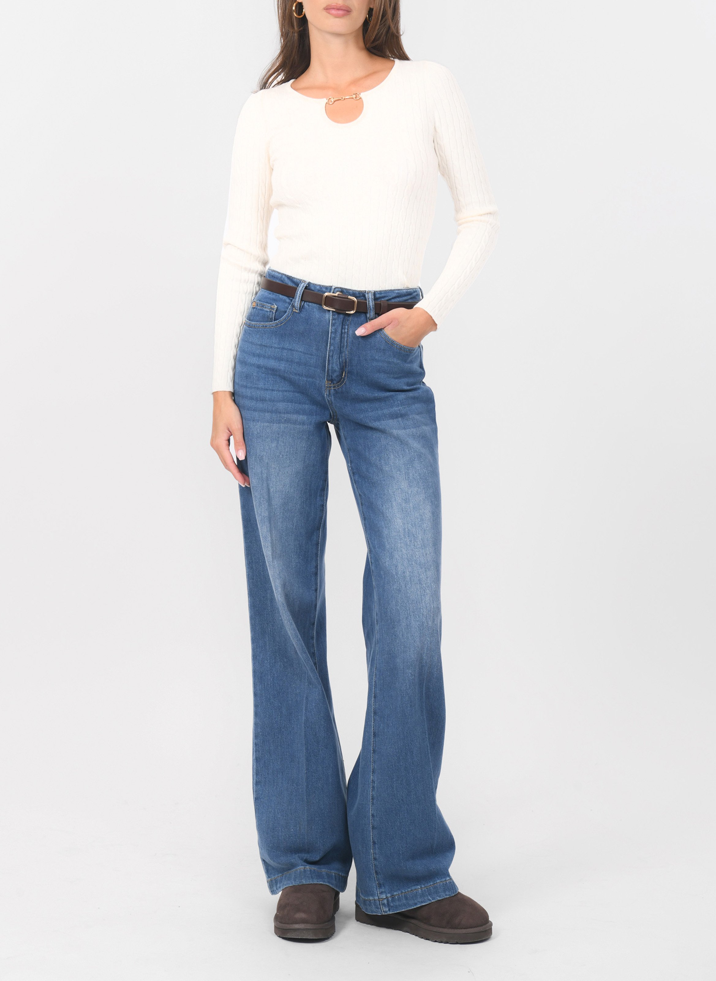 Pull col bateau  KOOKAI Blanc