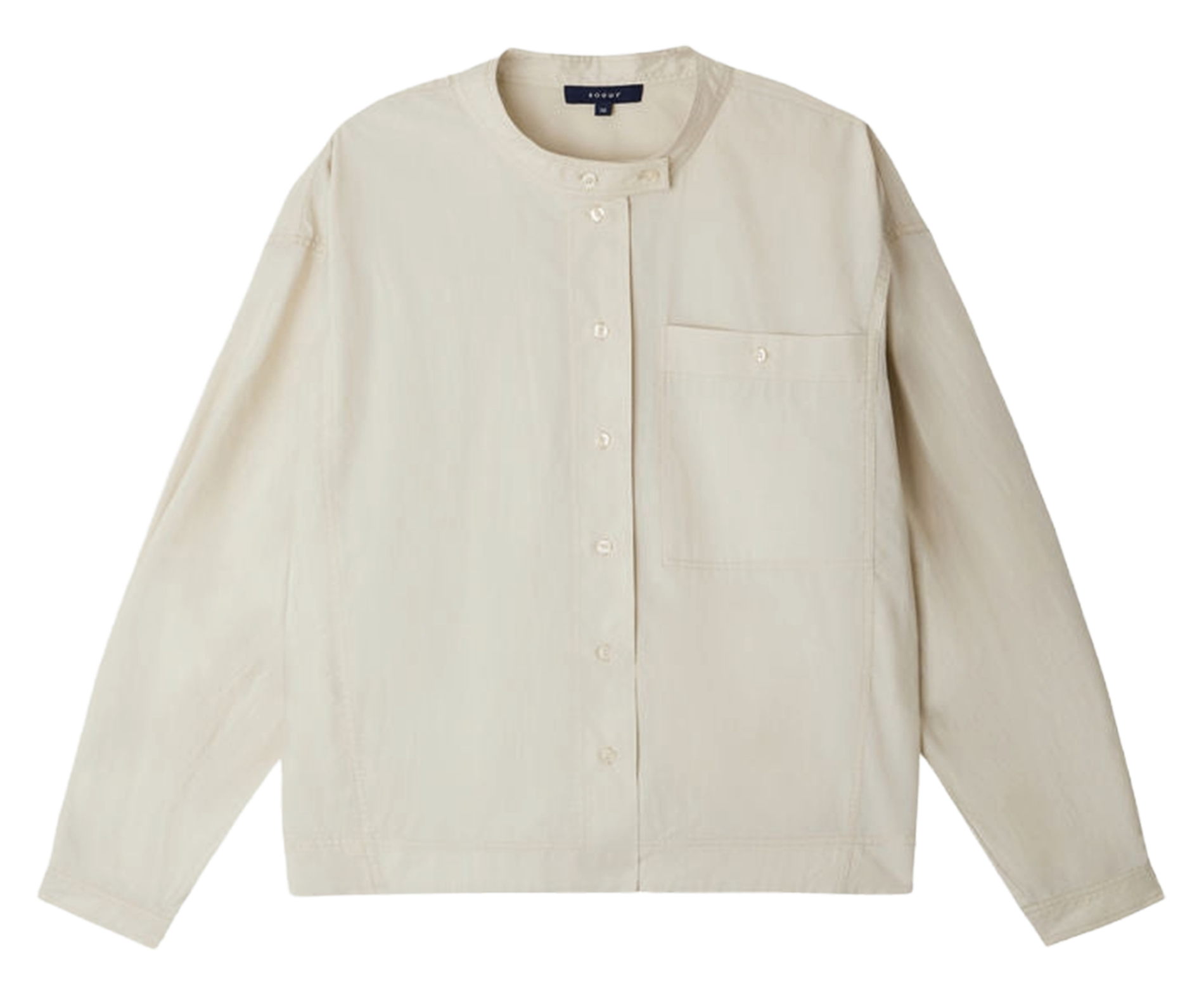 Bluse aus Bio-Baumwolle mit Rundhalsausschnitt SOEUR Beige