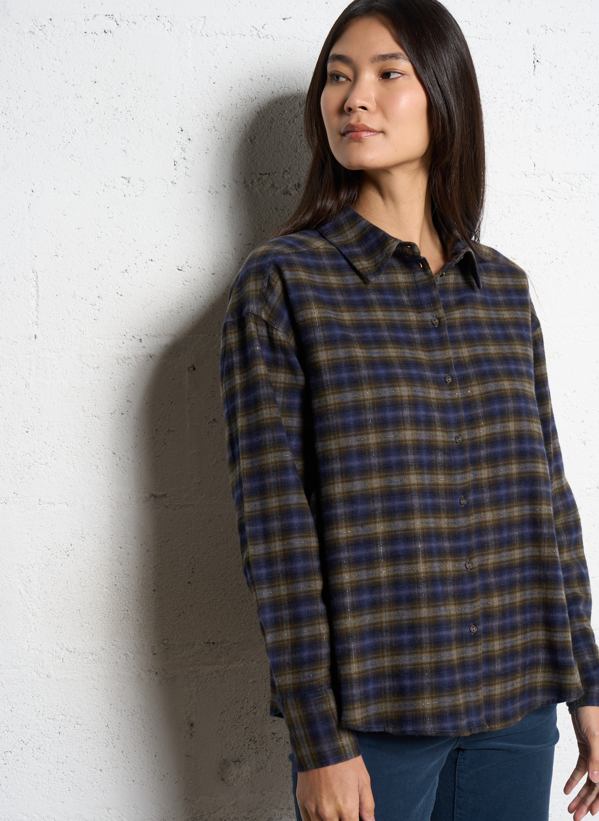 Chemise col classique en coton SUD EXPRESS Vert