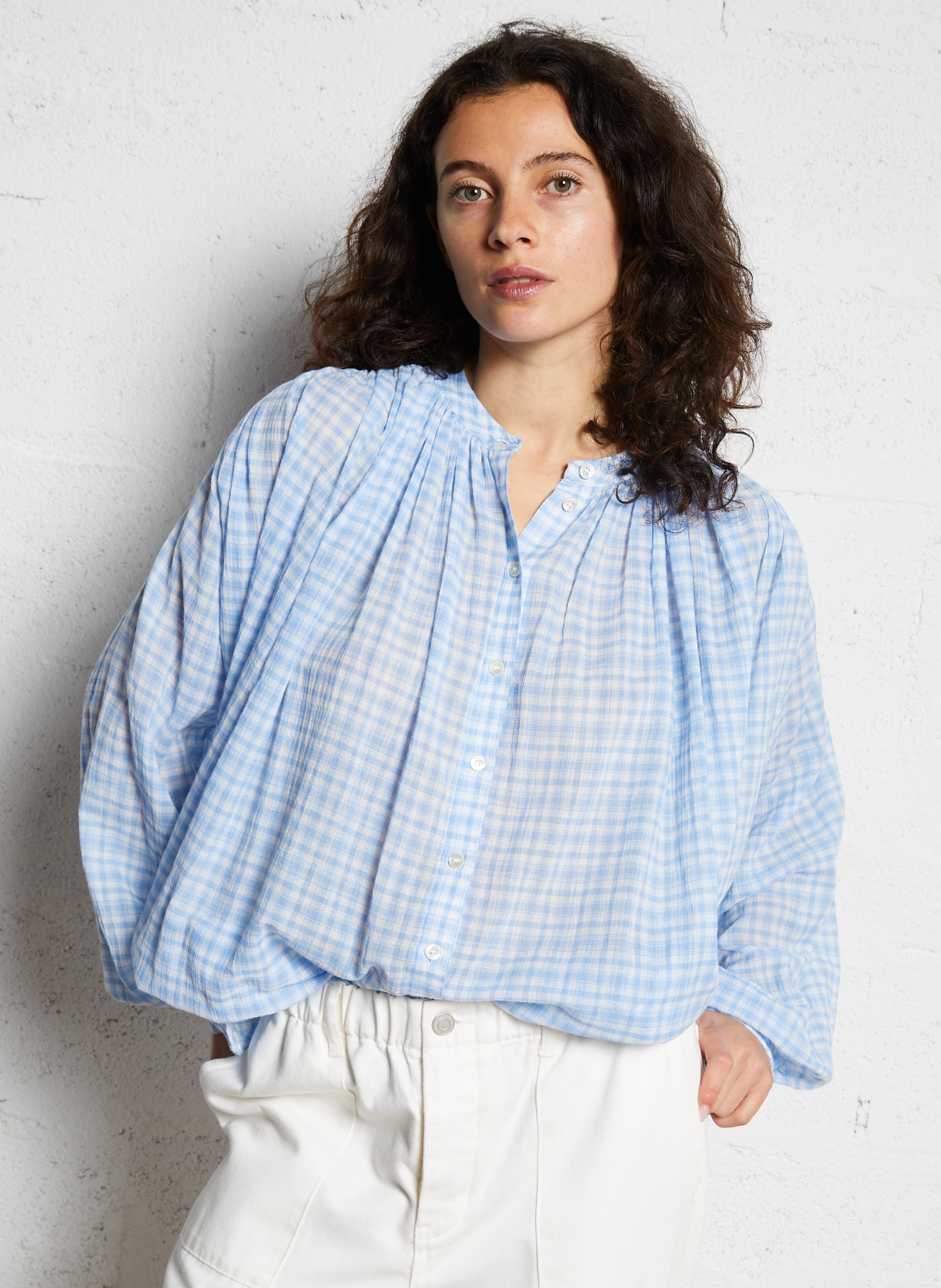 Chemise oversize col mao en coton JC SOPHIE