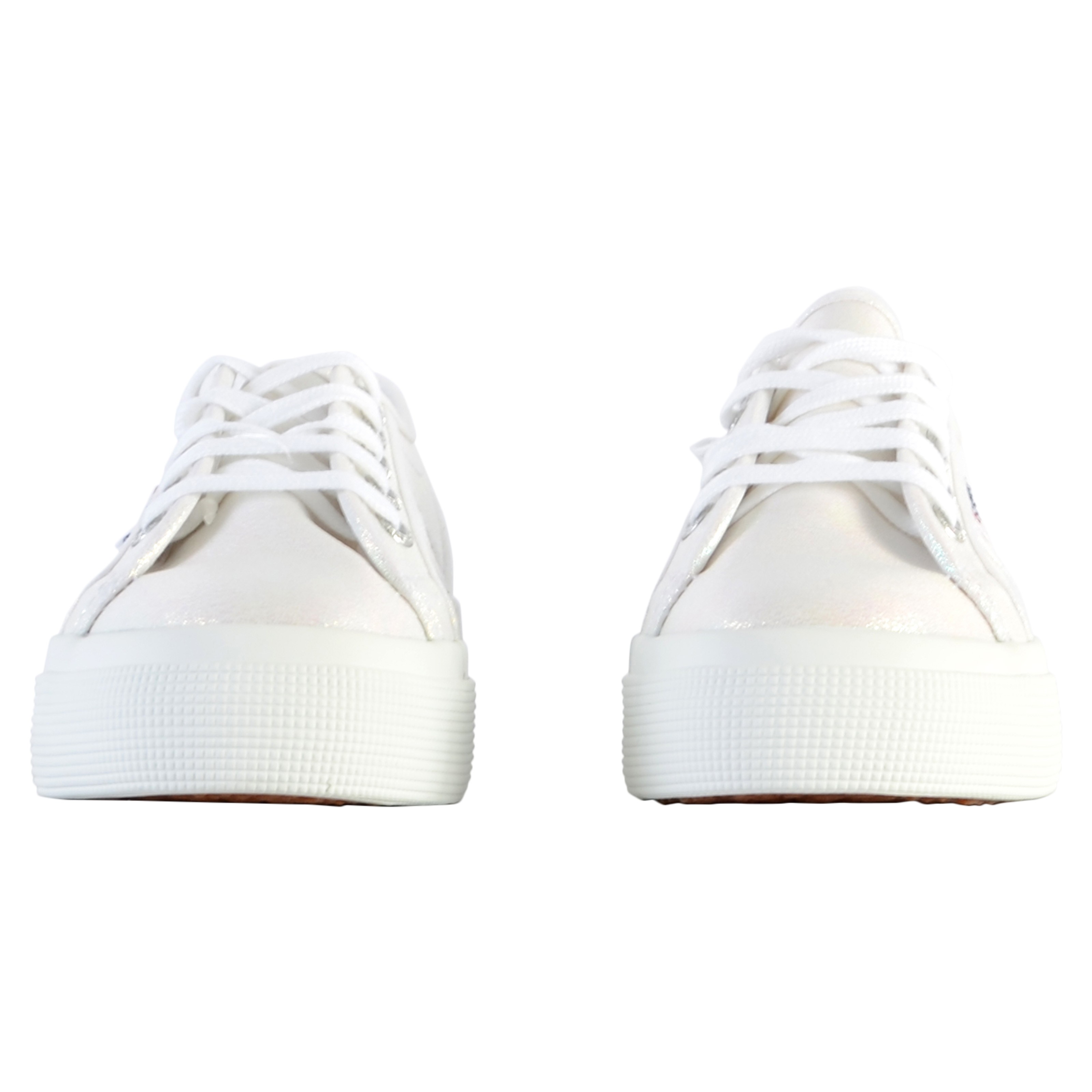 Superga 2730 Lame Lace-Up Sneakers SUPERGA White