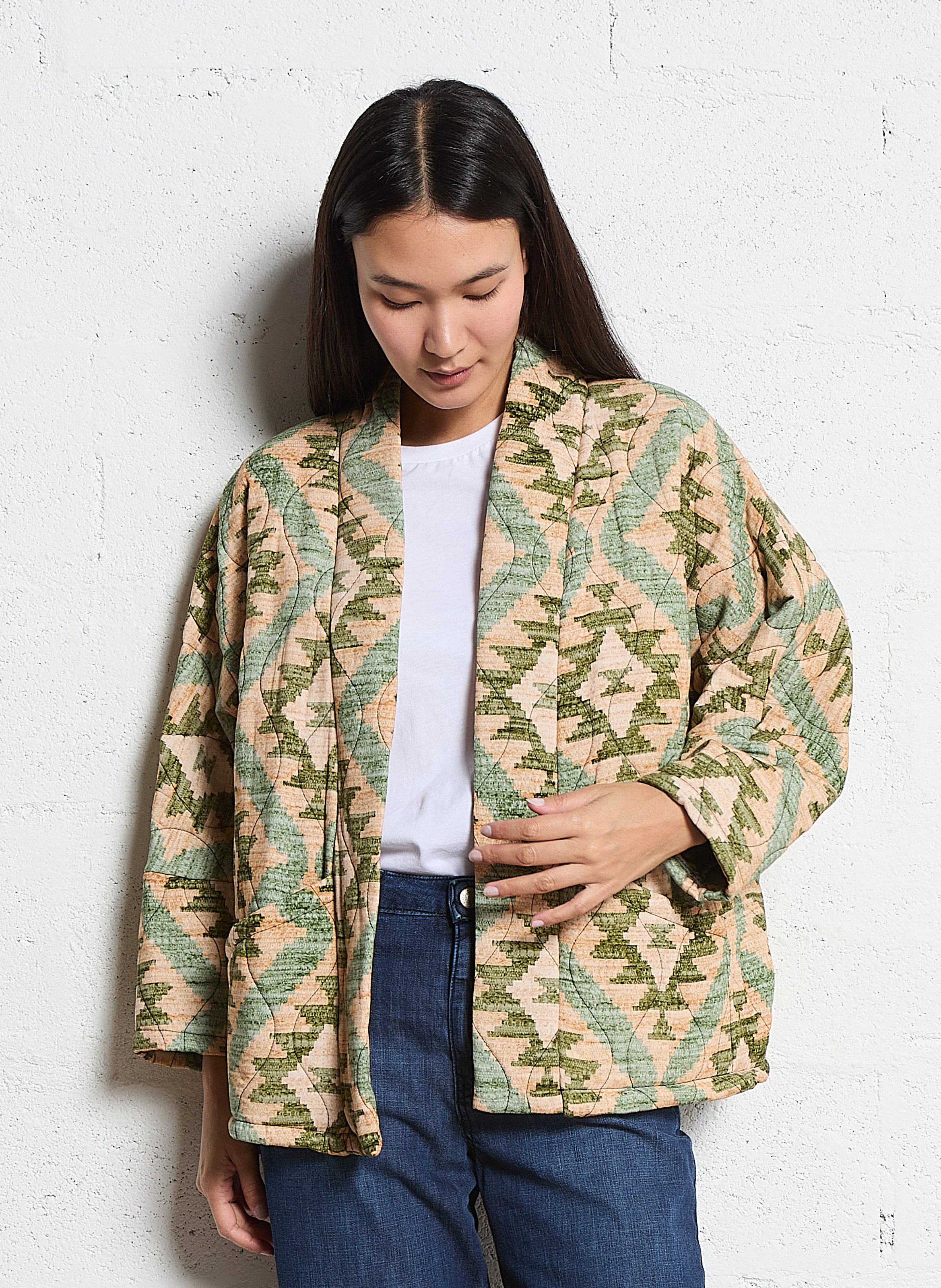 Schalkragenjacke AOKYANOS Khaki