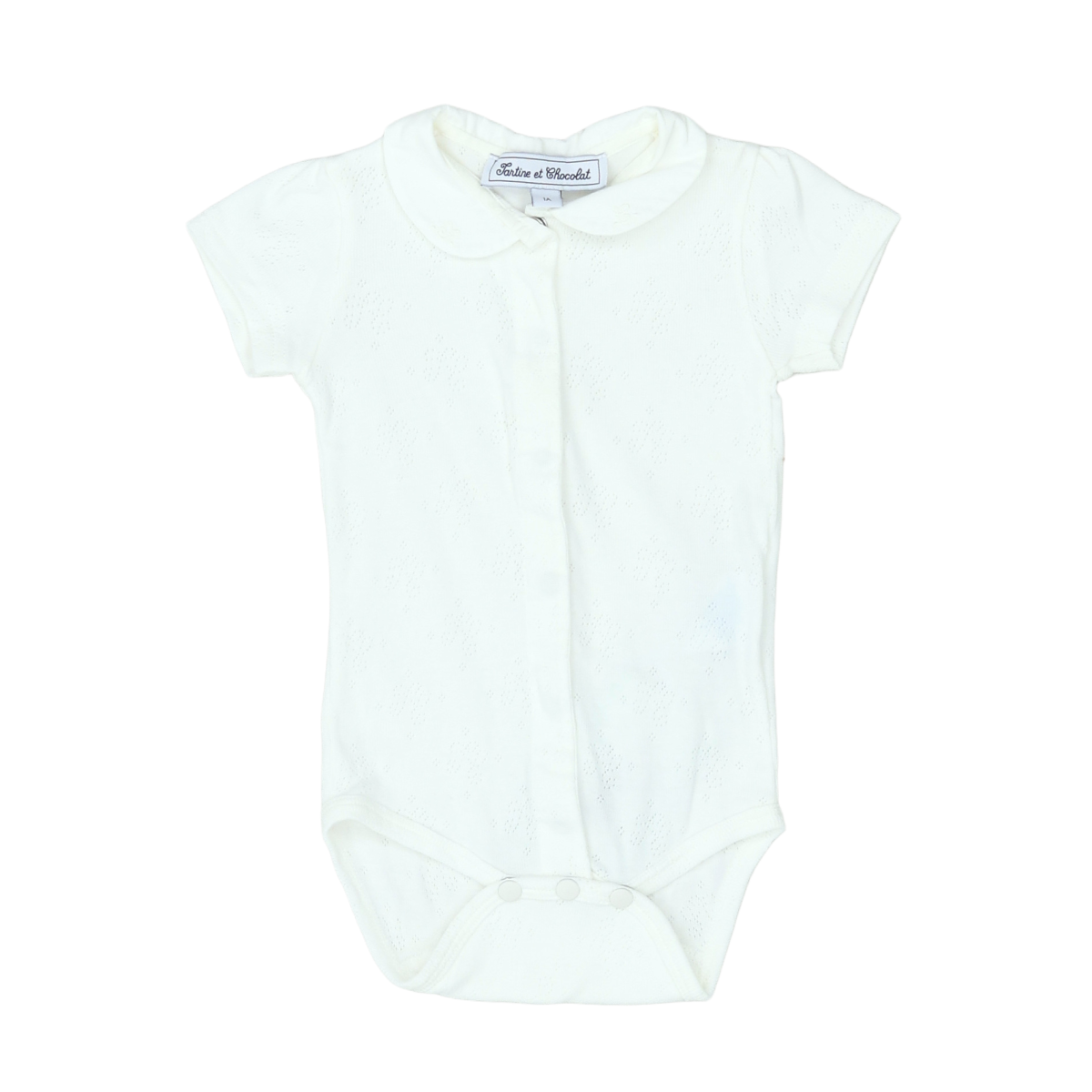 White baby bodysuit - 12 months TARTINE ET CHOCOLAT - seconde-main White