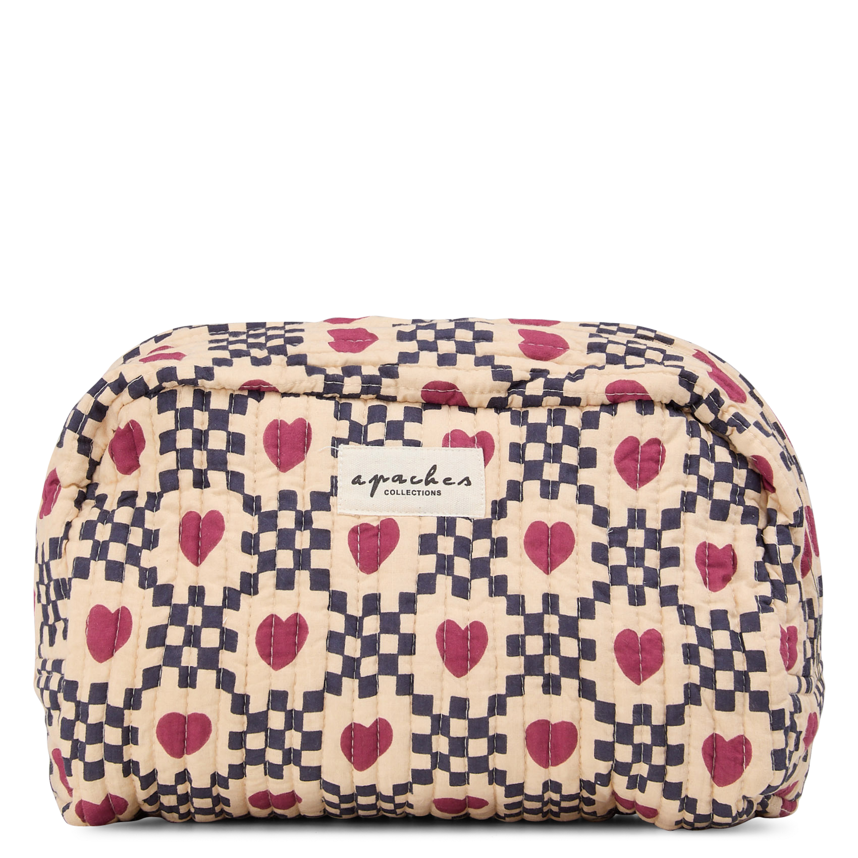 Cotton printed toiletry bag APACHES COLLECTIONS Beige