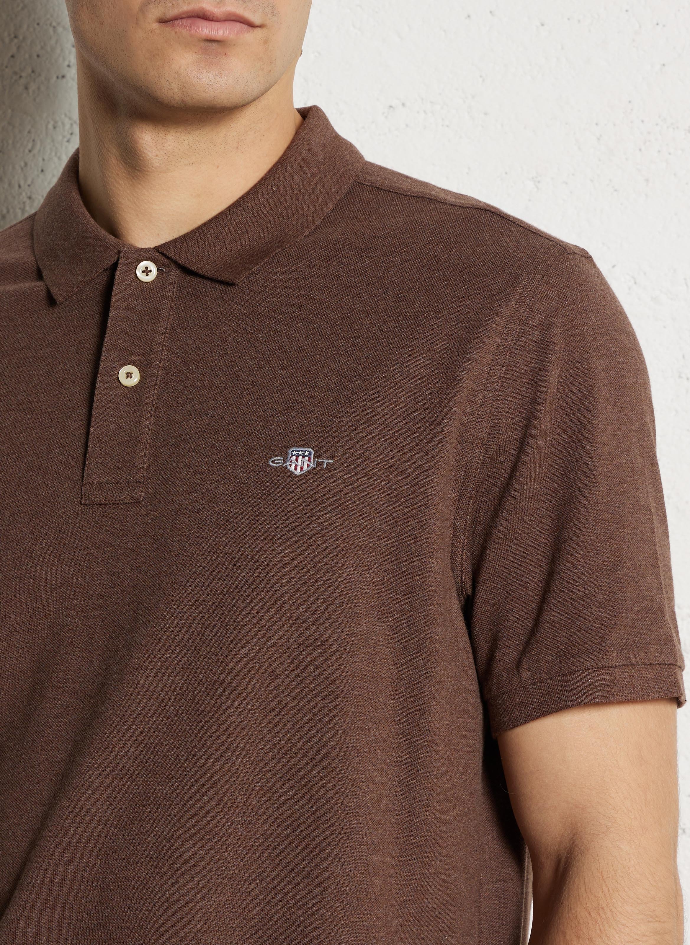 Katoenen polo GANT Bruin