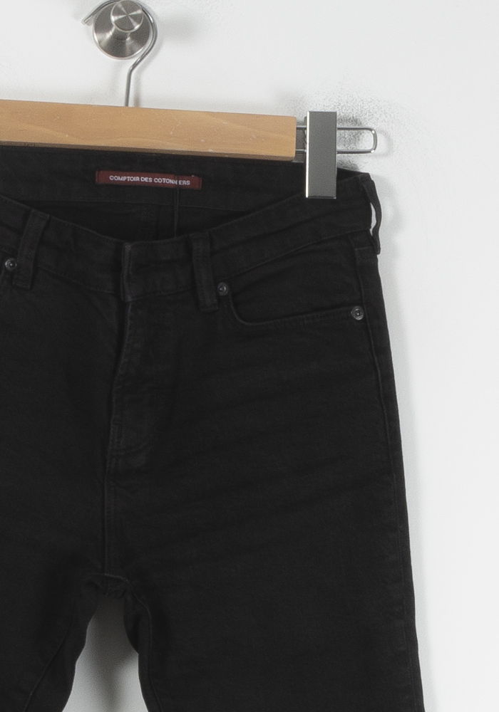 Cropped slim jeans with studs COMPTOIR DES COTONNIERS - Seconde main Black