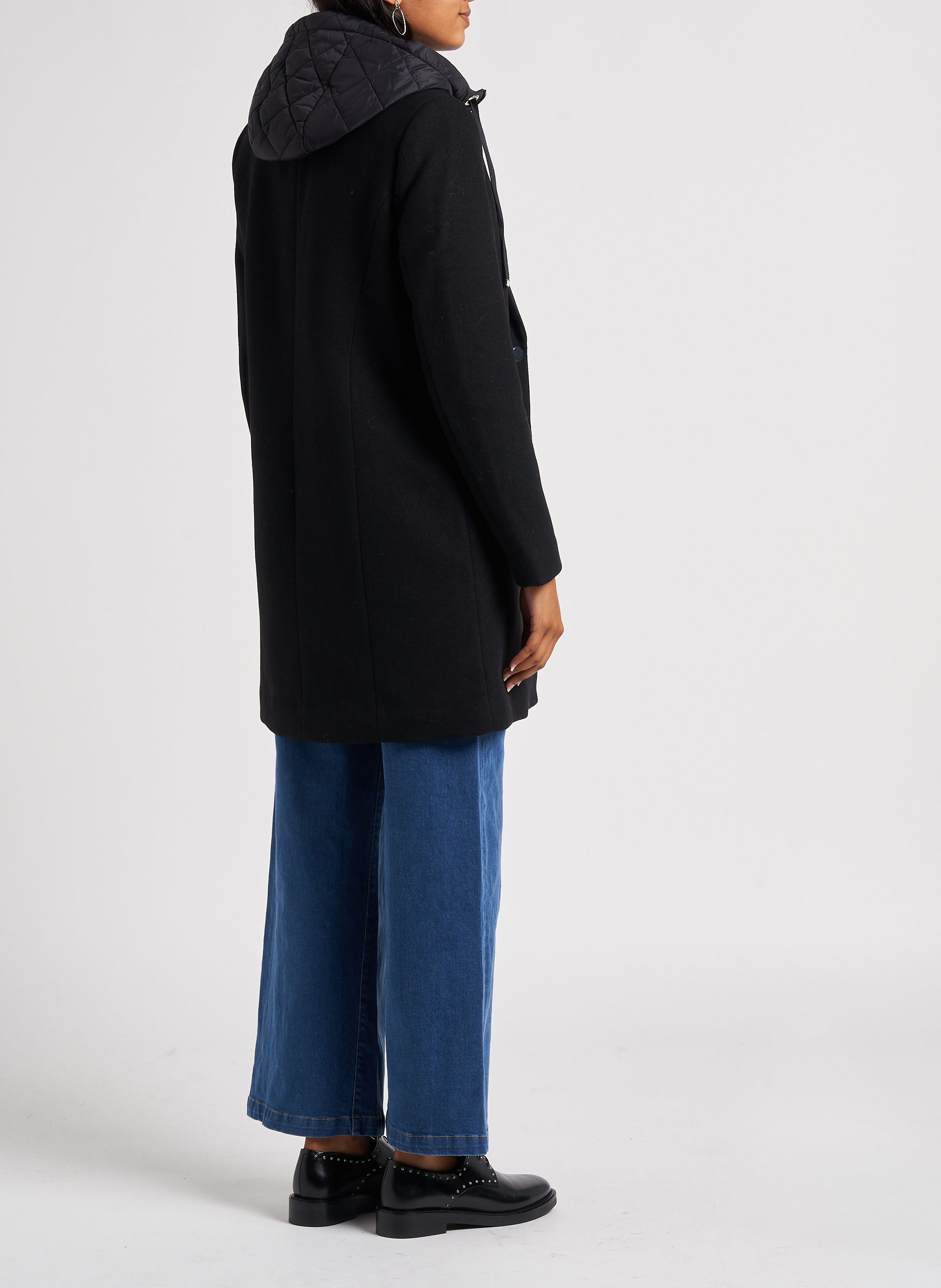 Mantel mit Reverskragen I CODE Schwarz