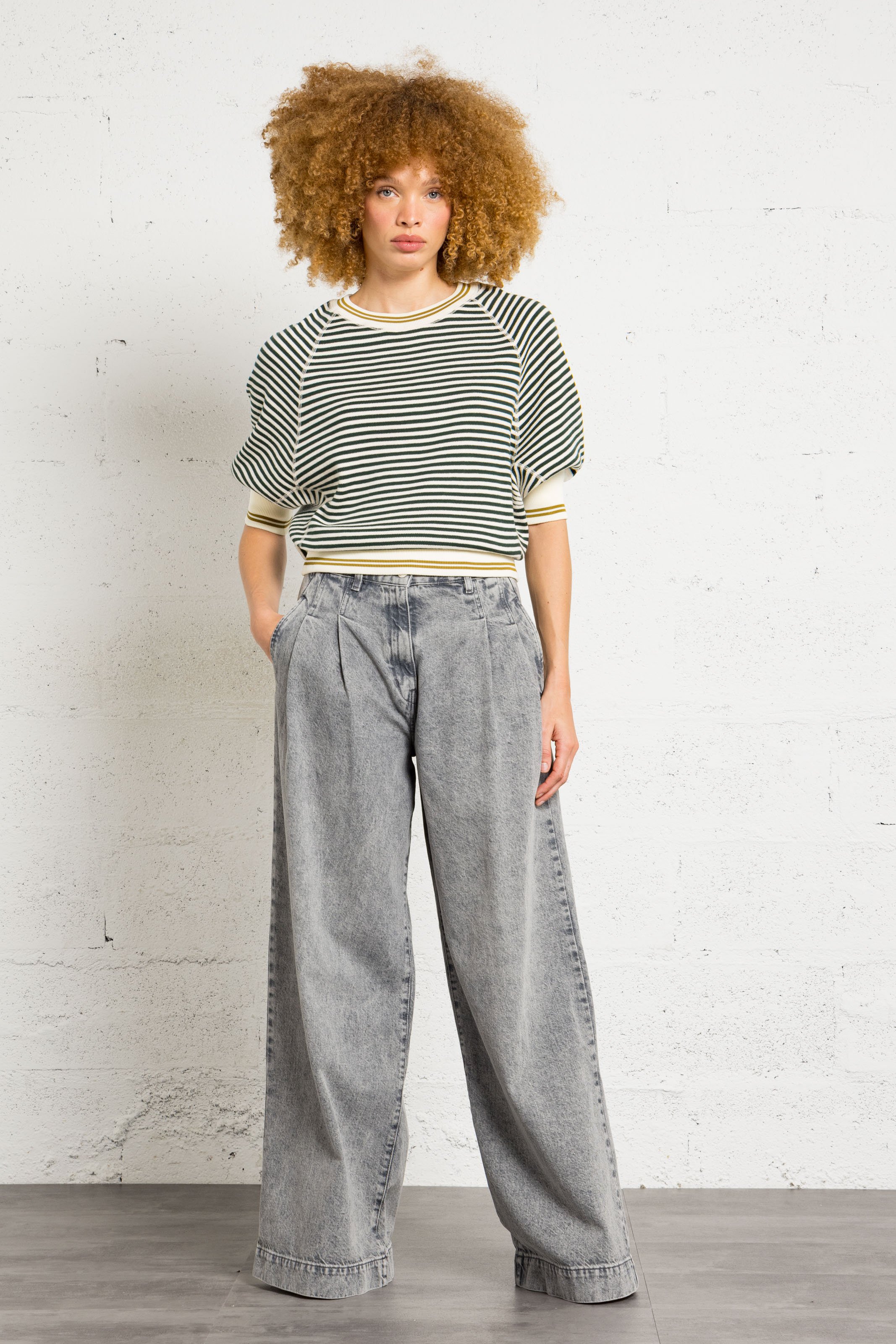 Farbige Straight Cut Jeans mit 5 Taschen BELLEROSE Grau