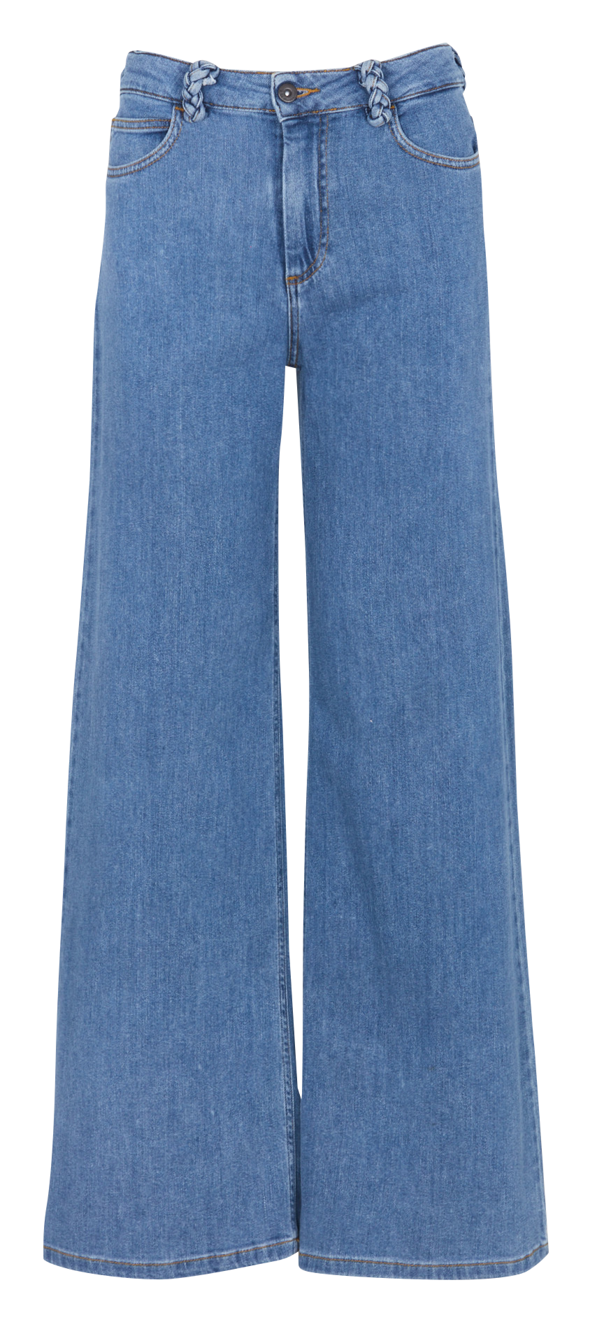 Farbige Straight Cut Jeans mit 5 Taschen LA FEE MARABOUTEE Blau