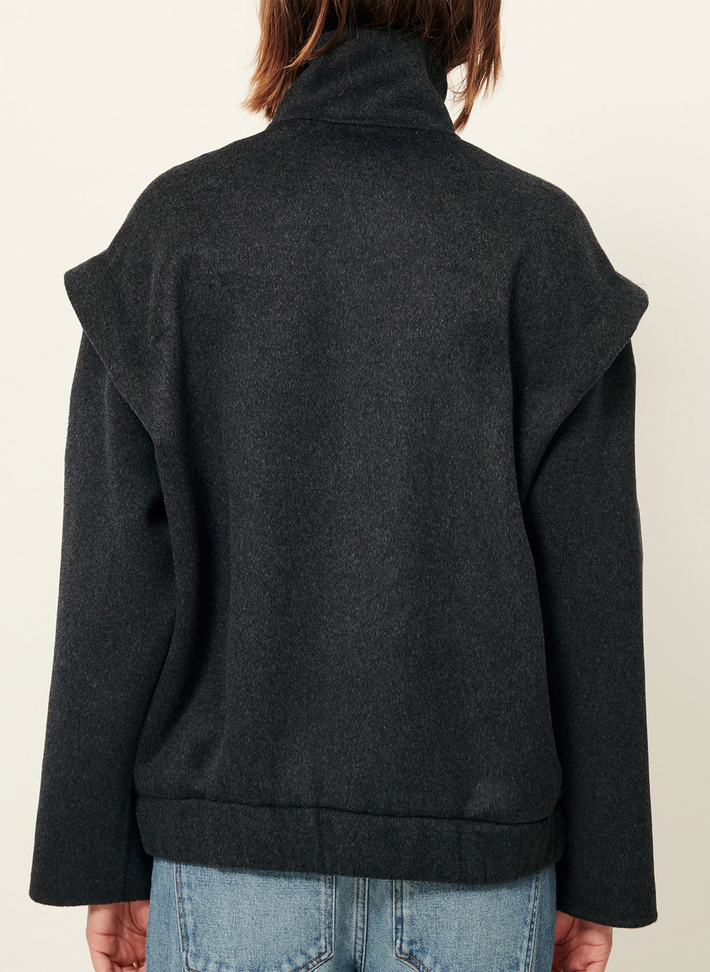 Robe courte ajustée à encolure américaine SESSUN Gris