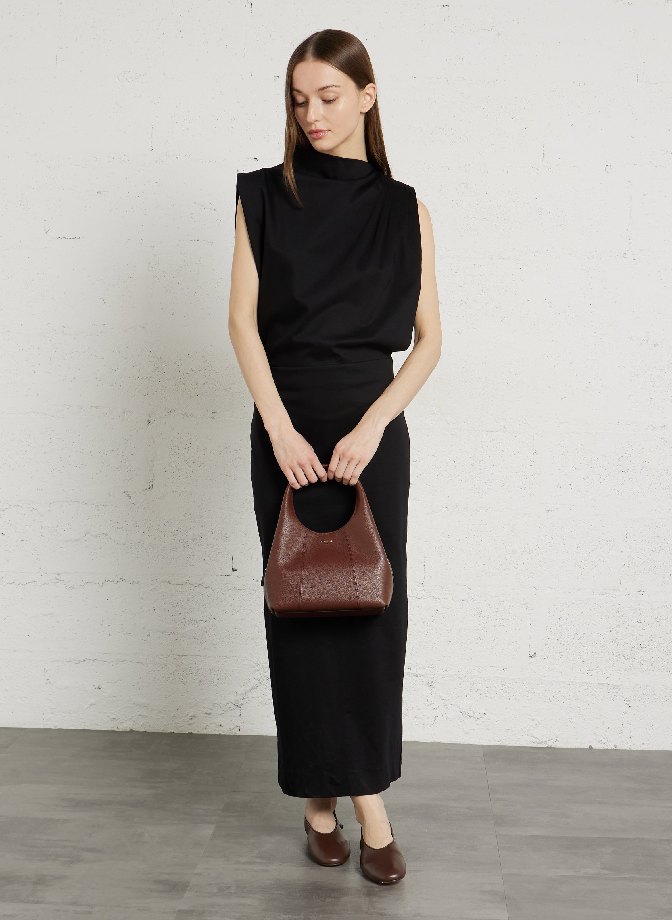 Lederhandtasche Braun