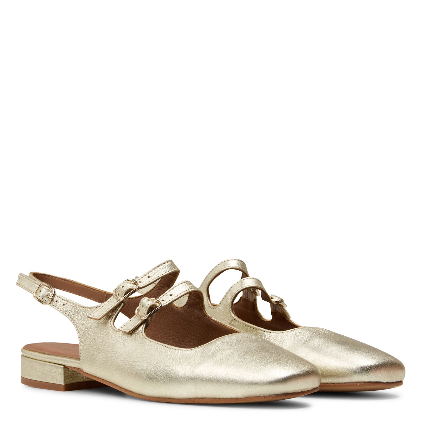 Babies en cuir vernis MELLOW YELLOW Doré