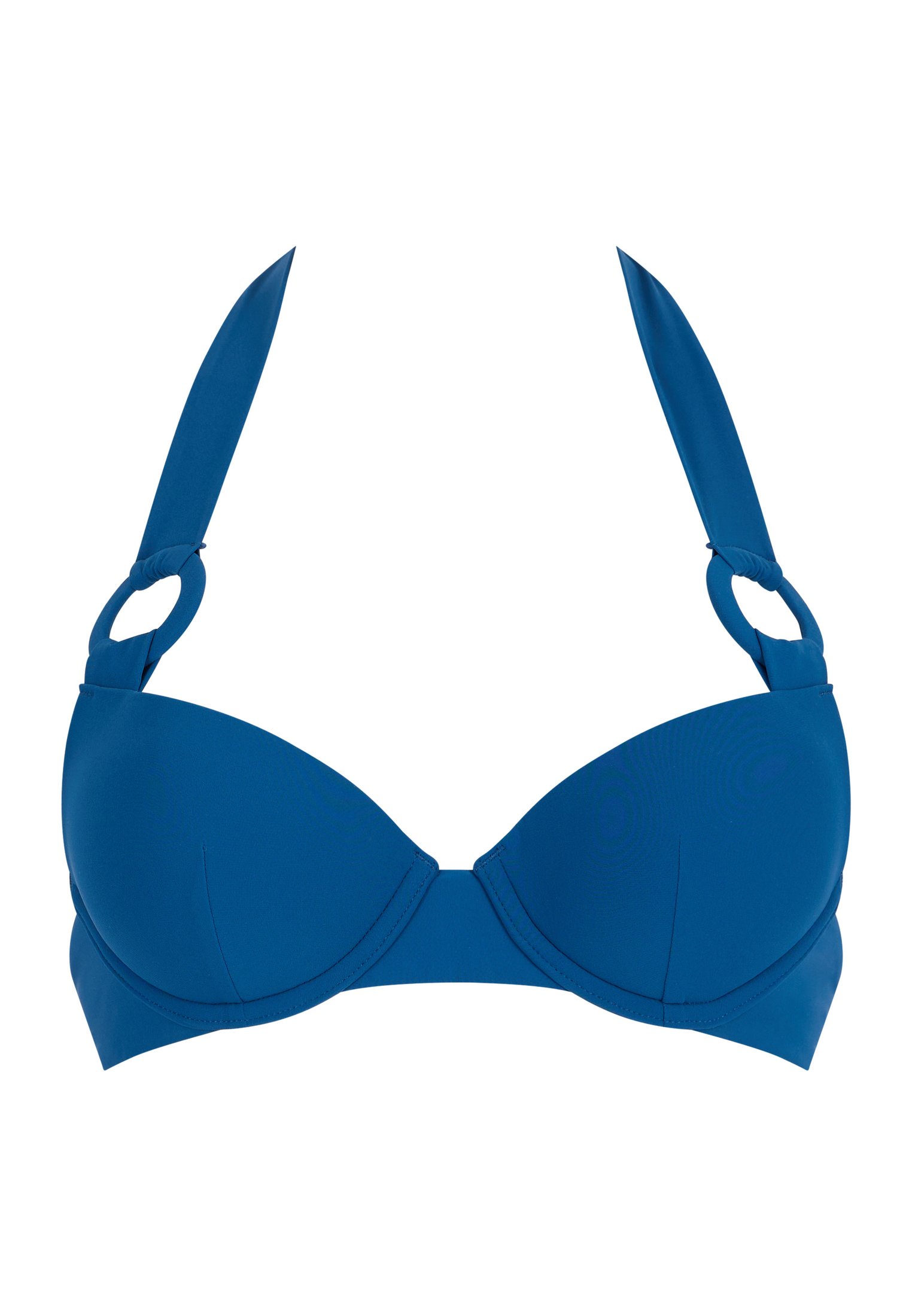 Push-up bikini top with padded cups Blue