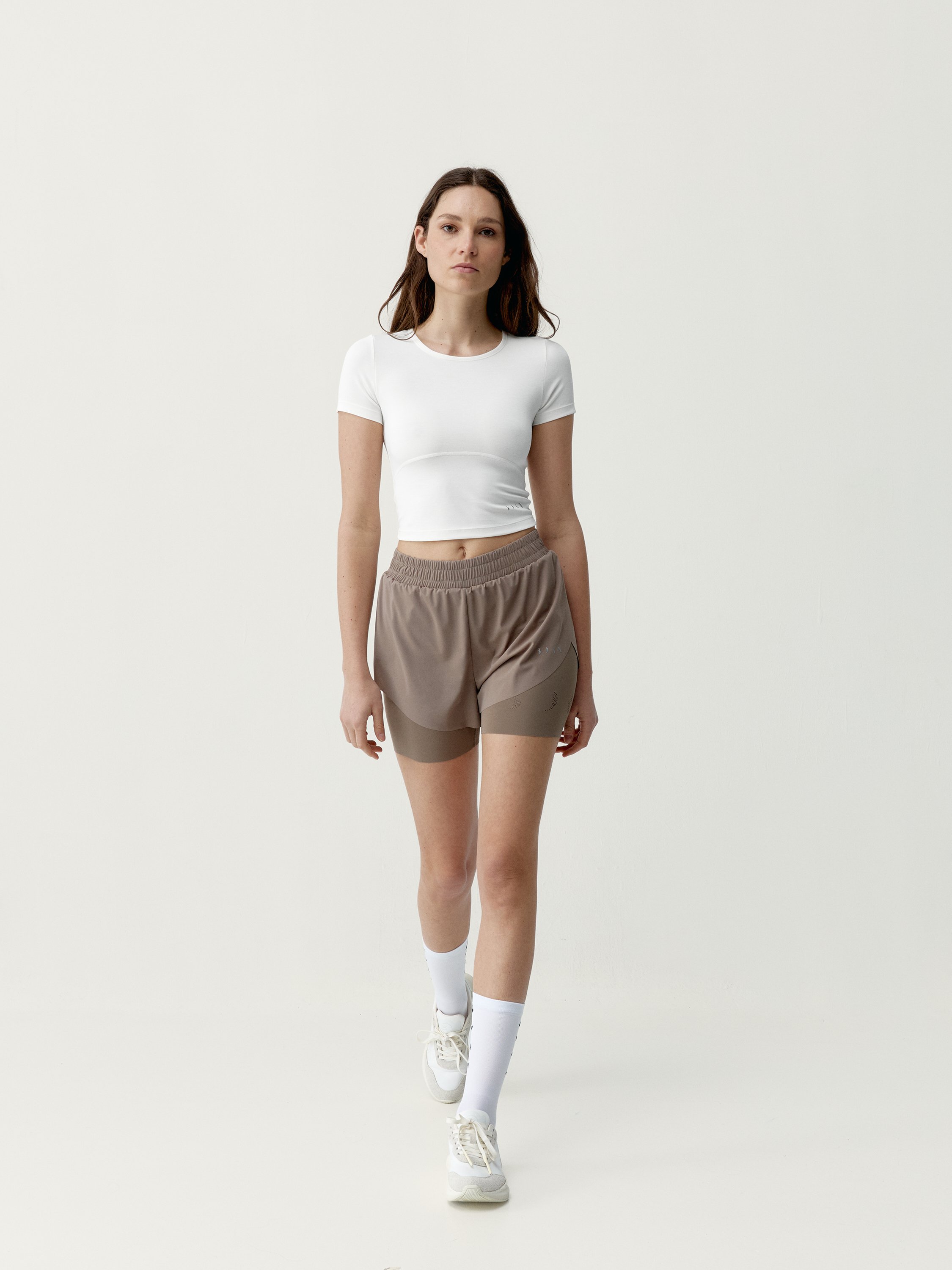 T-shirt de sport manches courtes aldina BORN Blanc