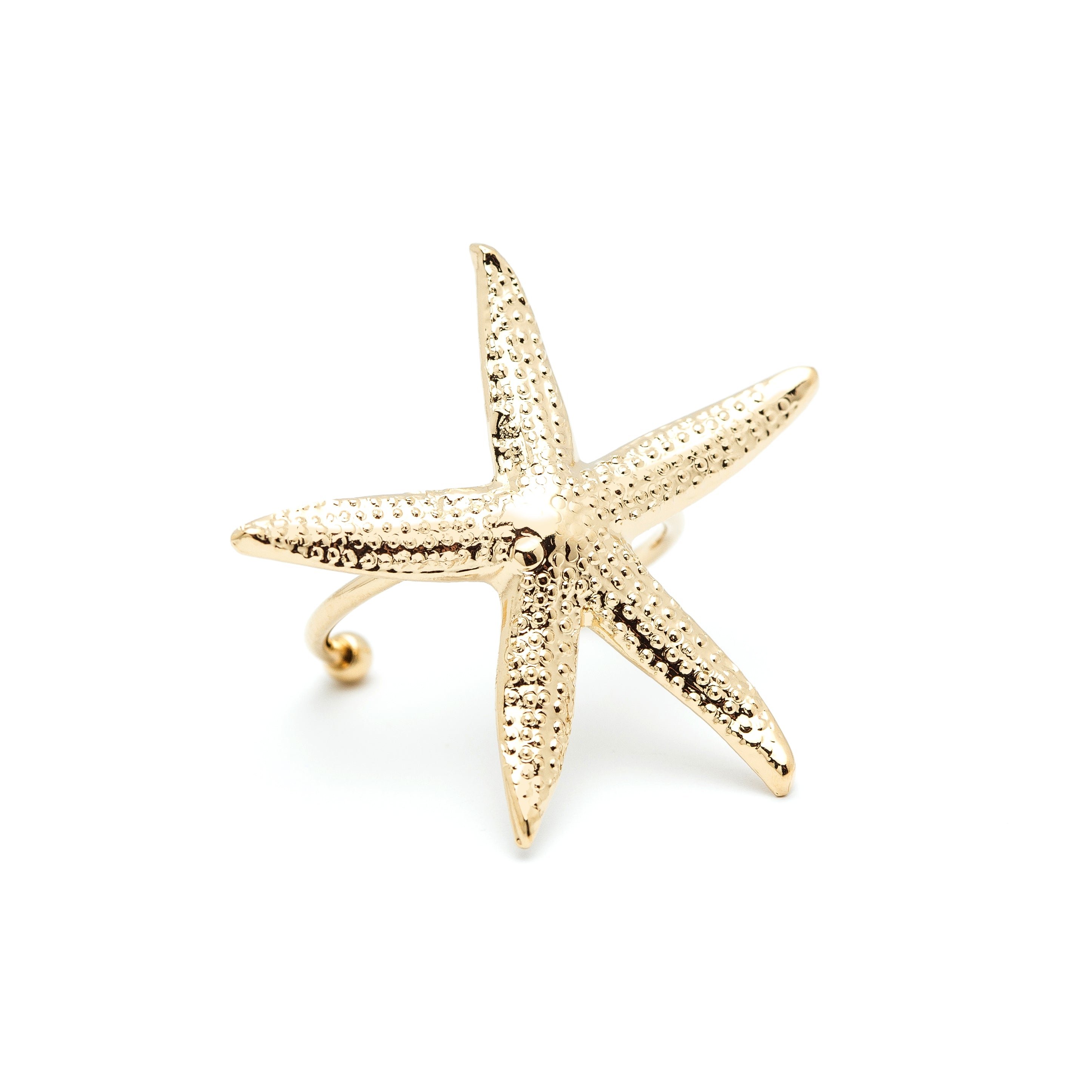 Maxi gold plated star ring MONSIEUR SIMONE