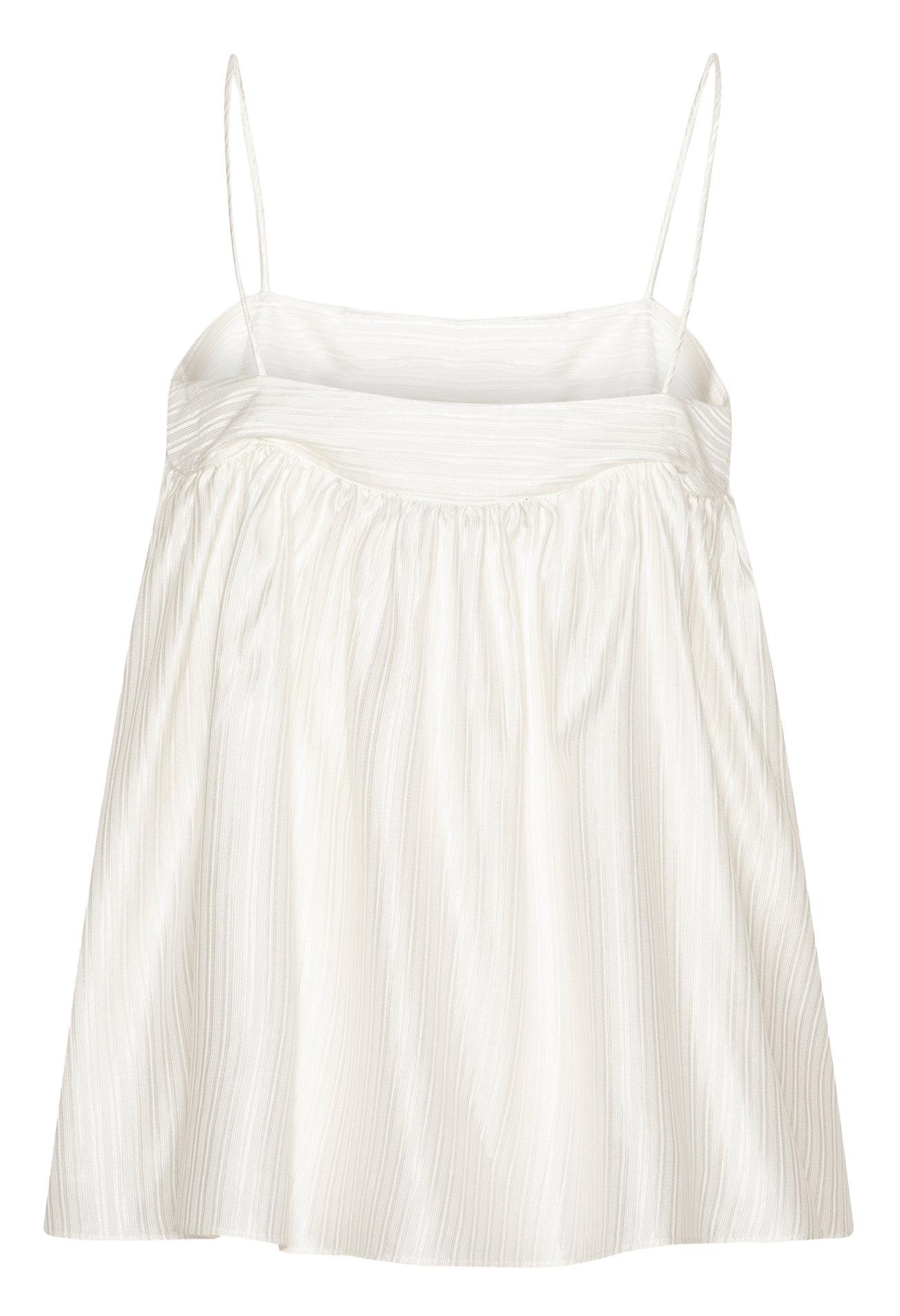 Top ample à bretelles fines rayé ROTATE Blanc