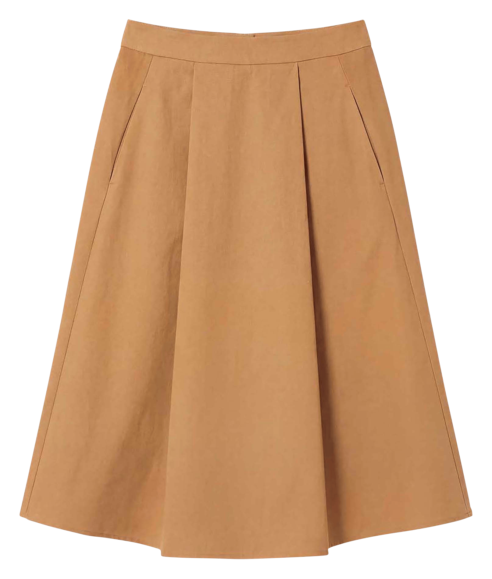 Jupe midi évasée en coton TARA JARMON Marron