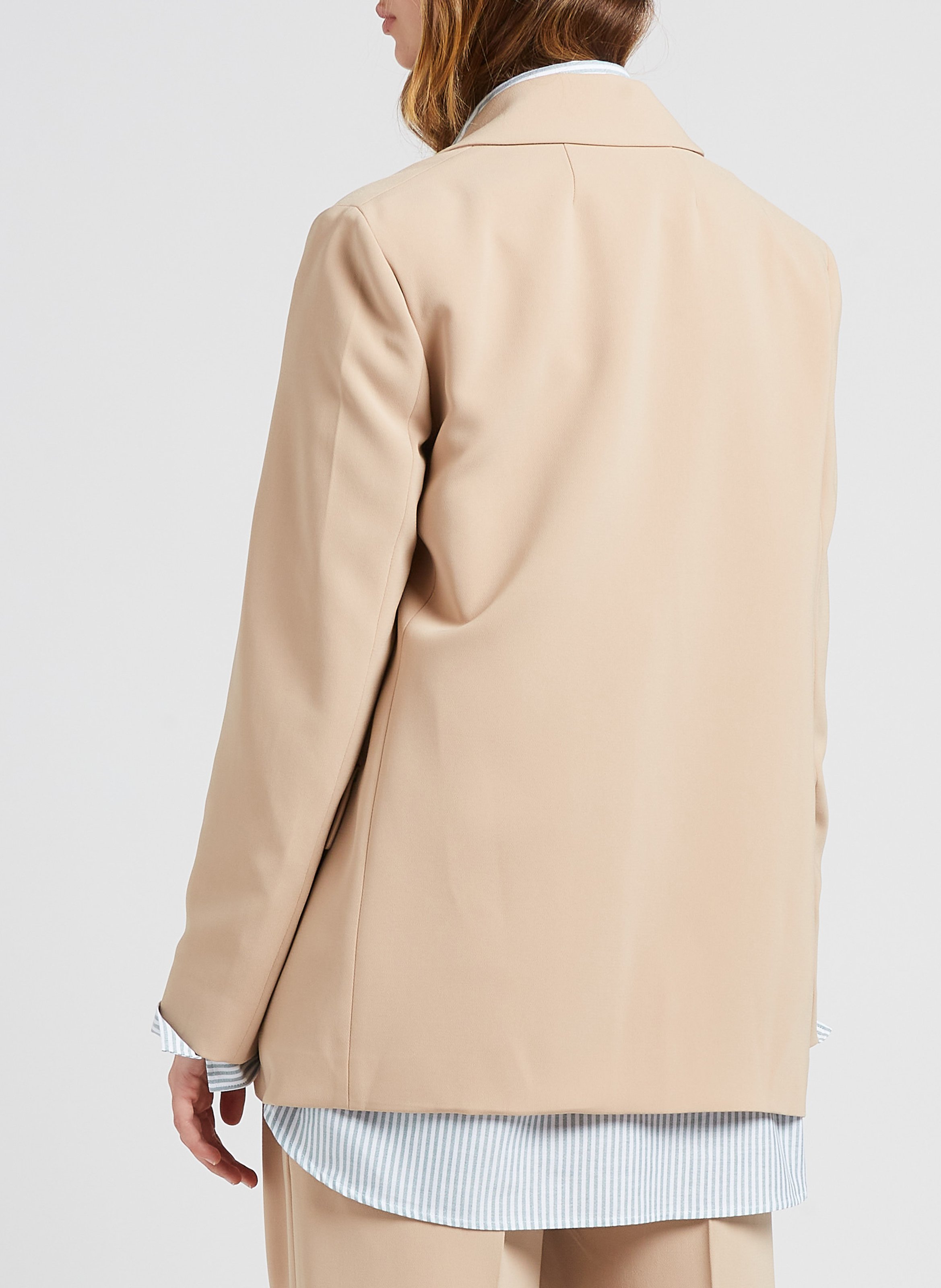 Veste tailleur ouverte en crêpe  THEORY Beige