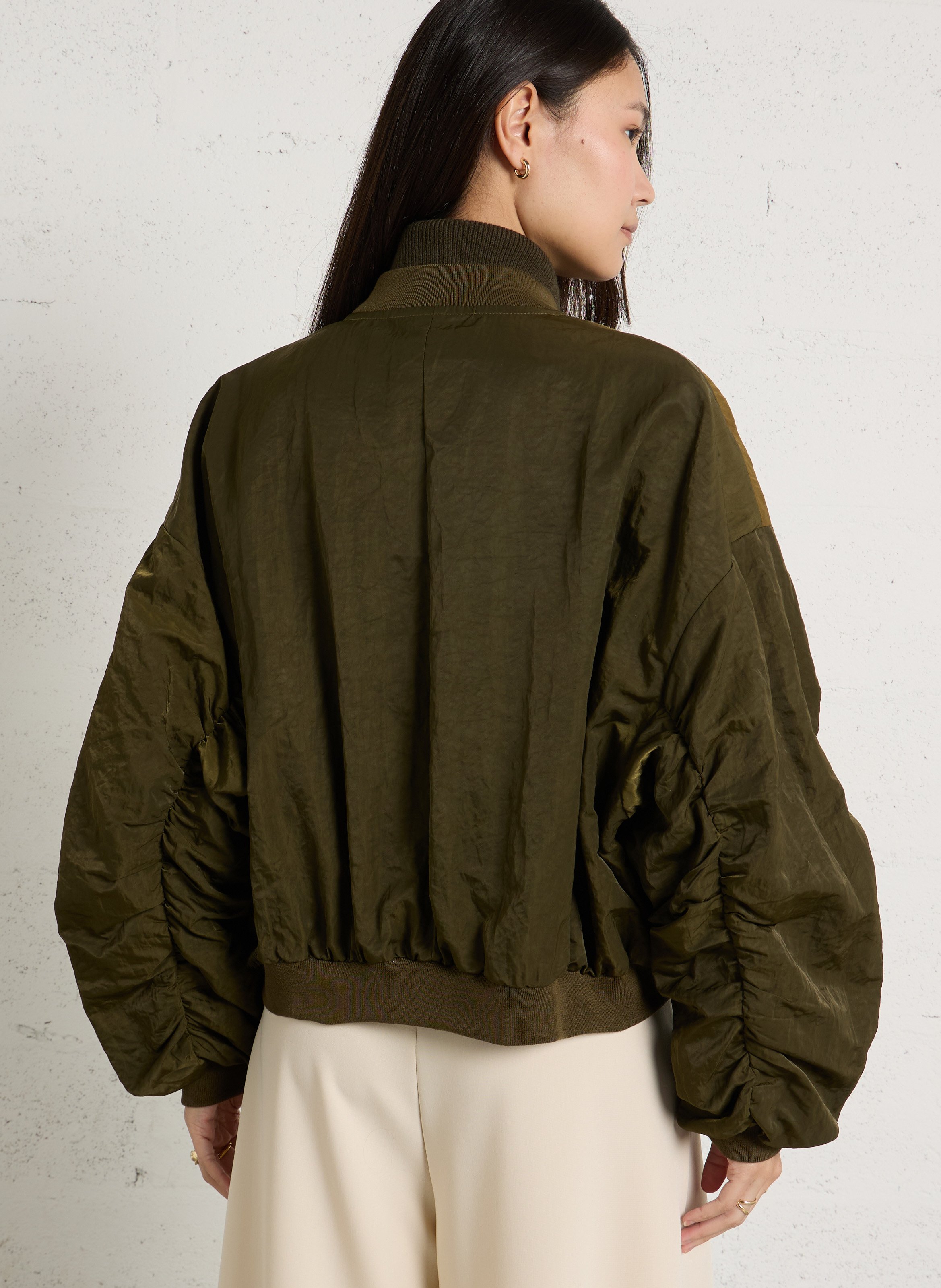 Short plain jacket with double closure IMPERIAL Green