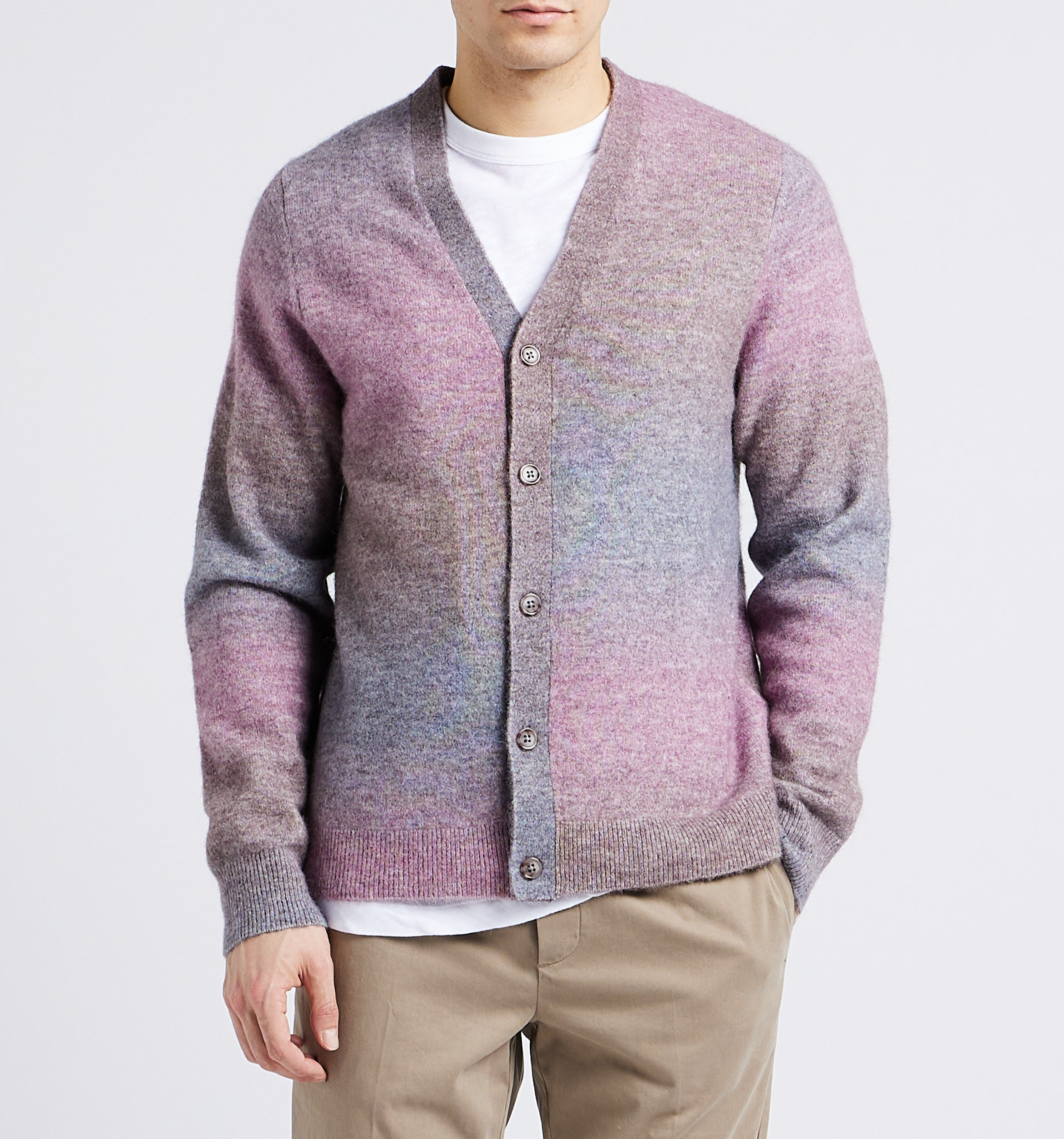 Straight striped V-neck cardigan SAMSOE SAMSOE Multicolored