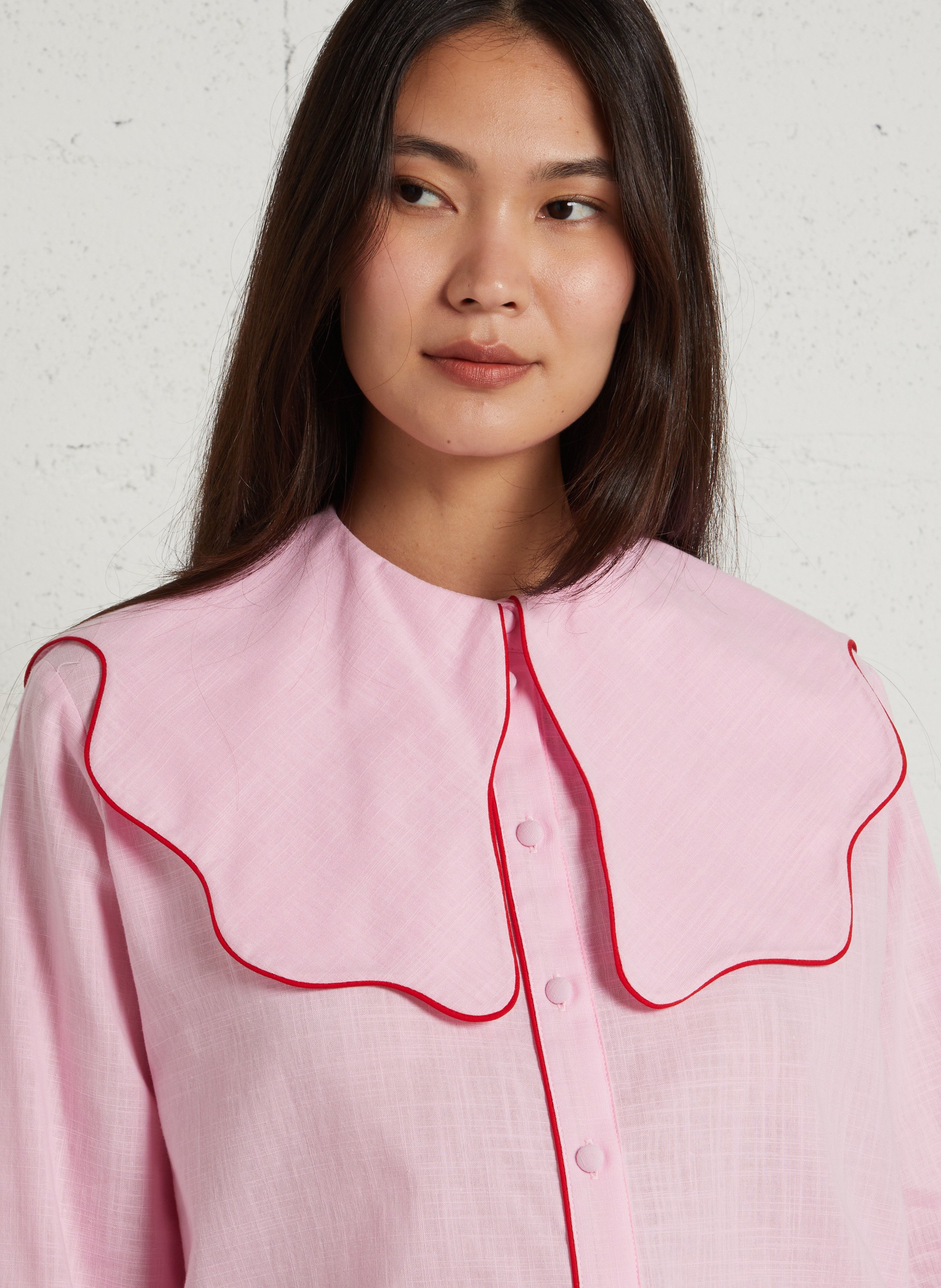 Chemise oversize en coton ELISE CHALMIN Rose