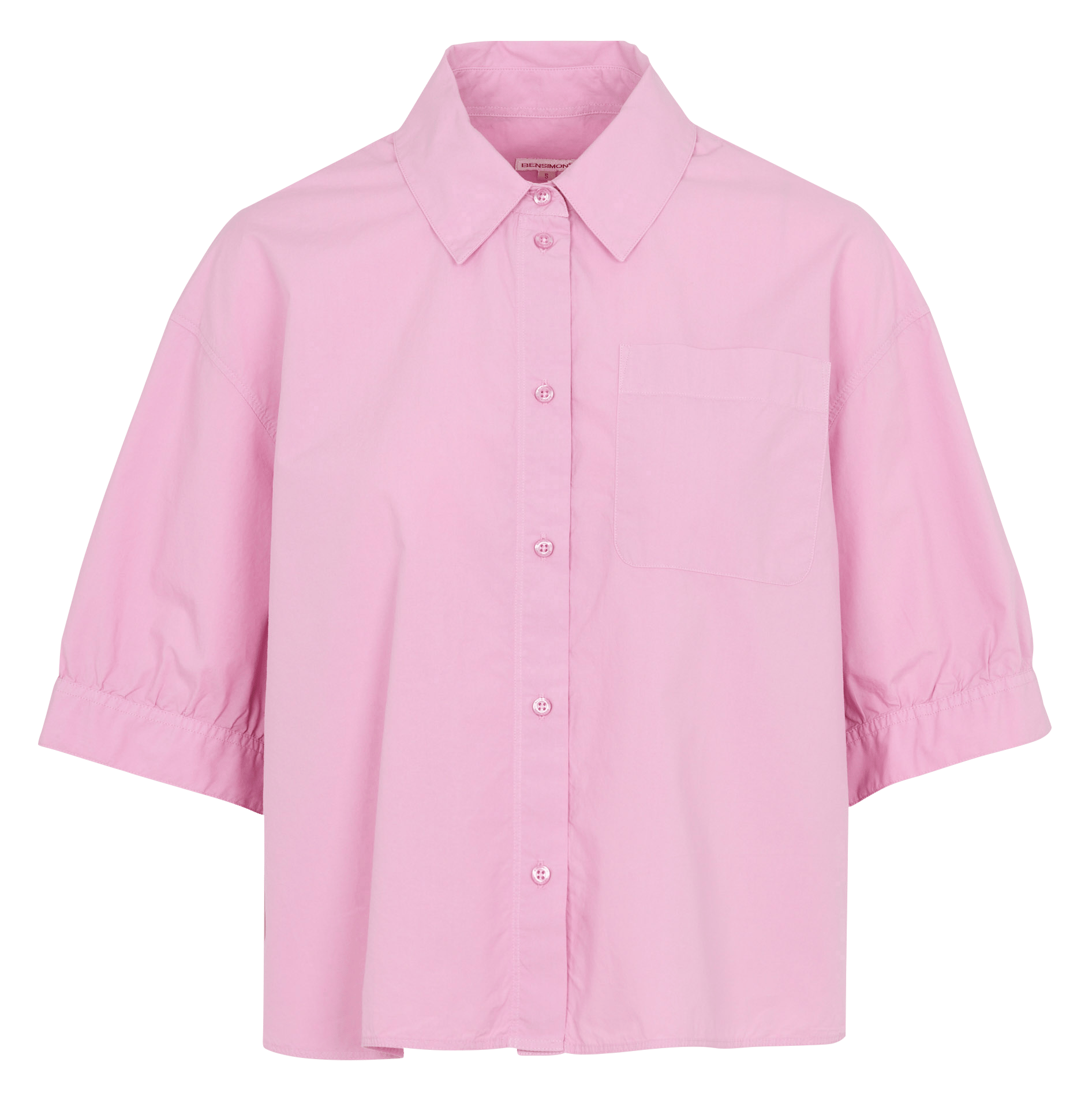 Cotton shirt with classic collar BENSIMON Pink