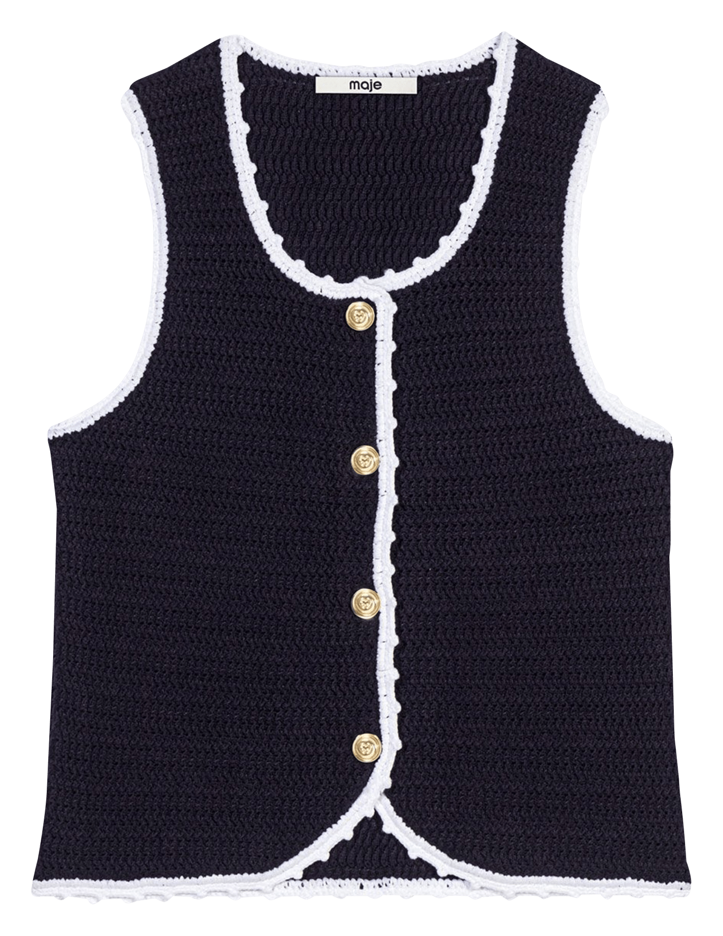 Top ajustée en maille  MAJE Bleu