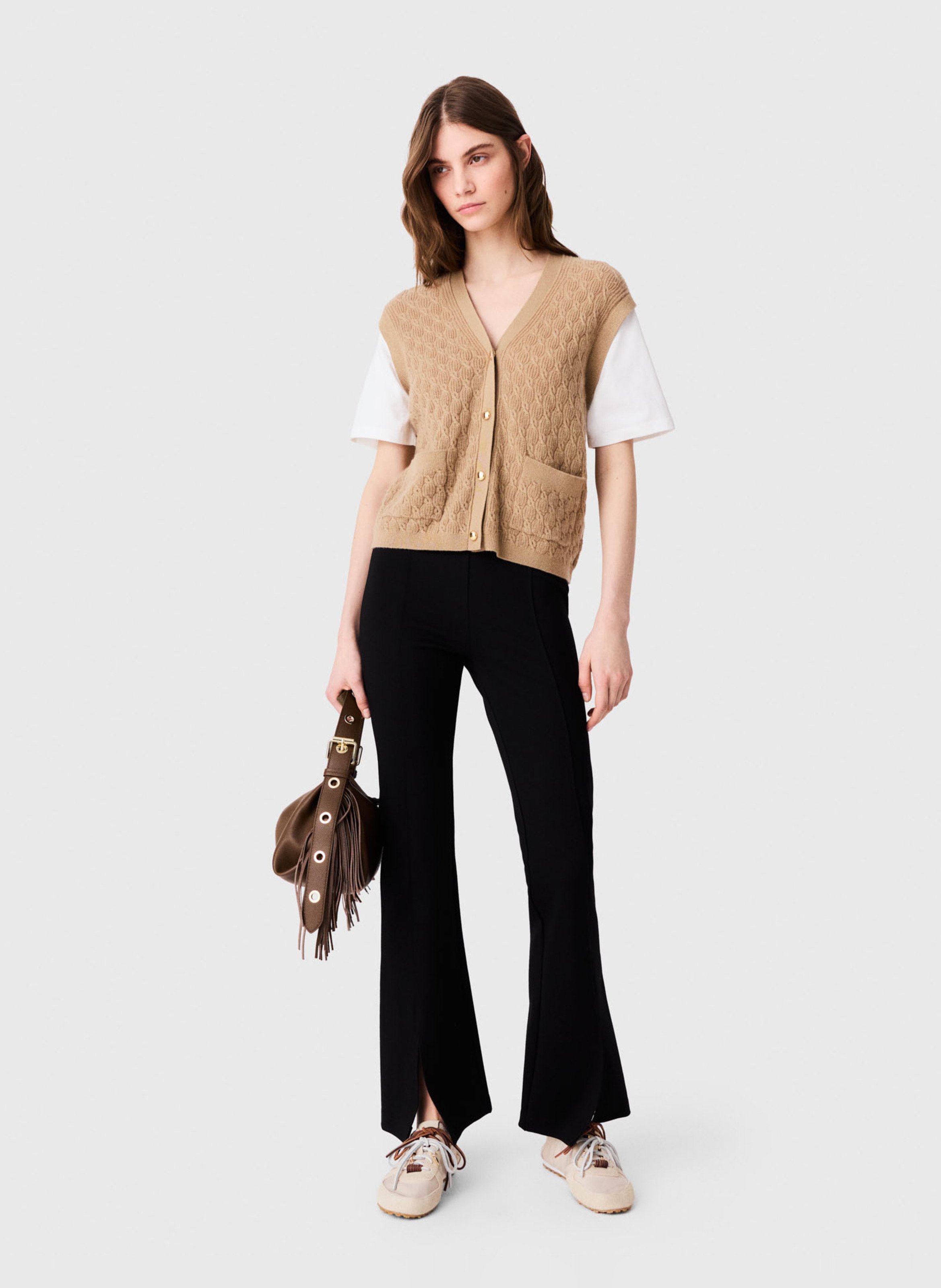 Flared stretchbroek MAJE Zwart