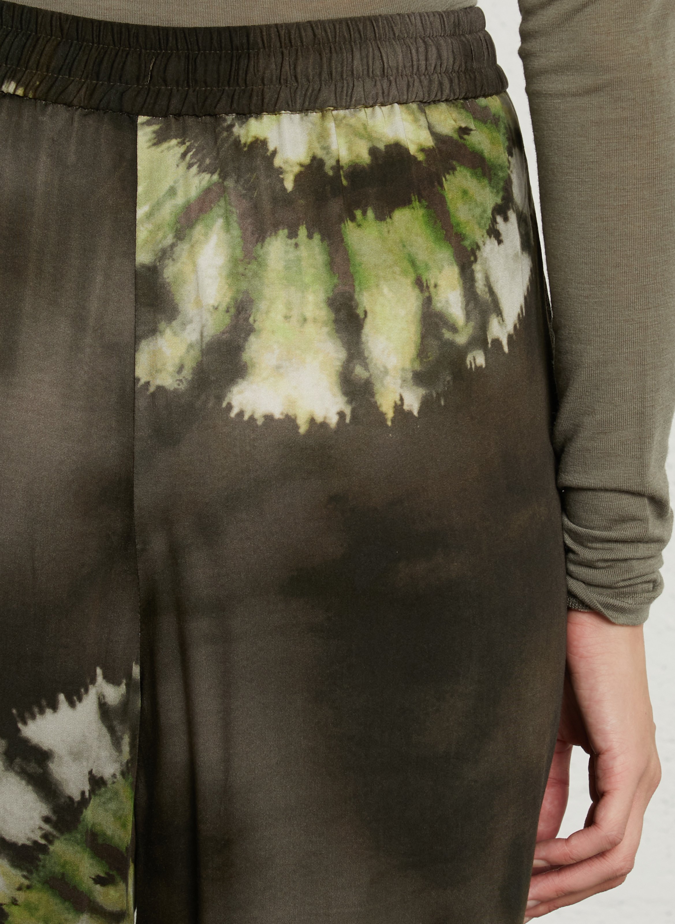 High-waisted wide-leg pants IKKS Green