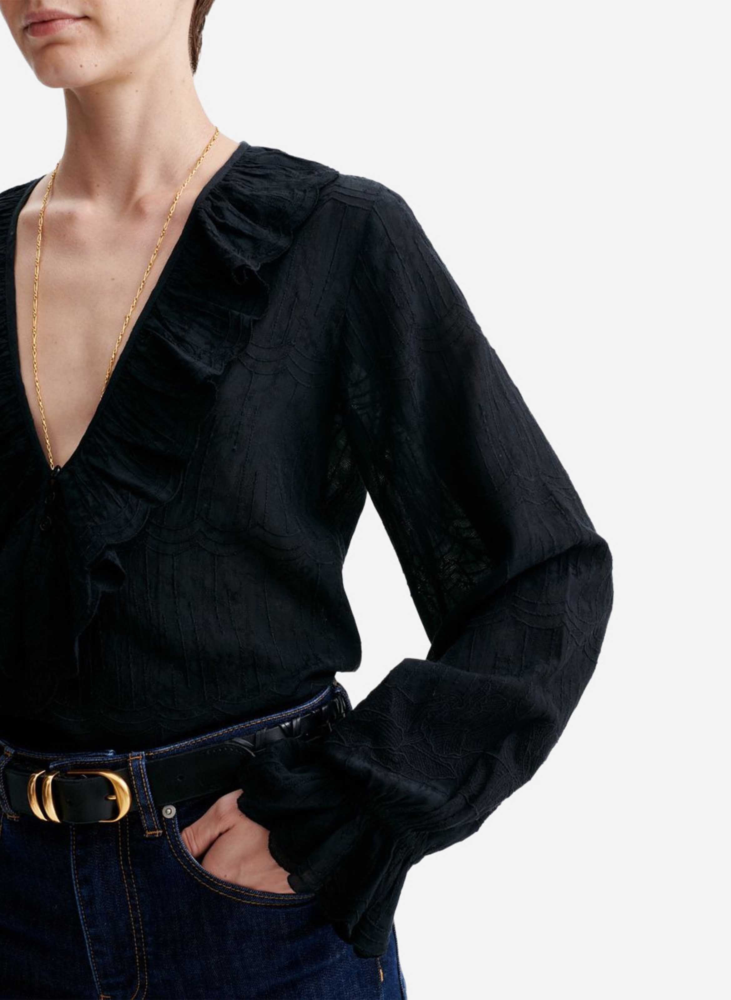 Blouse met V-hals | Zwart VANESSA BRUNO Dames